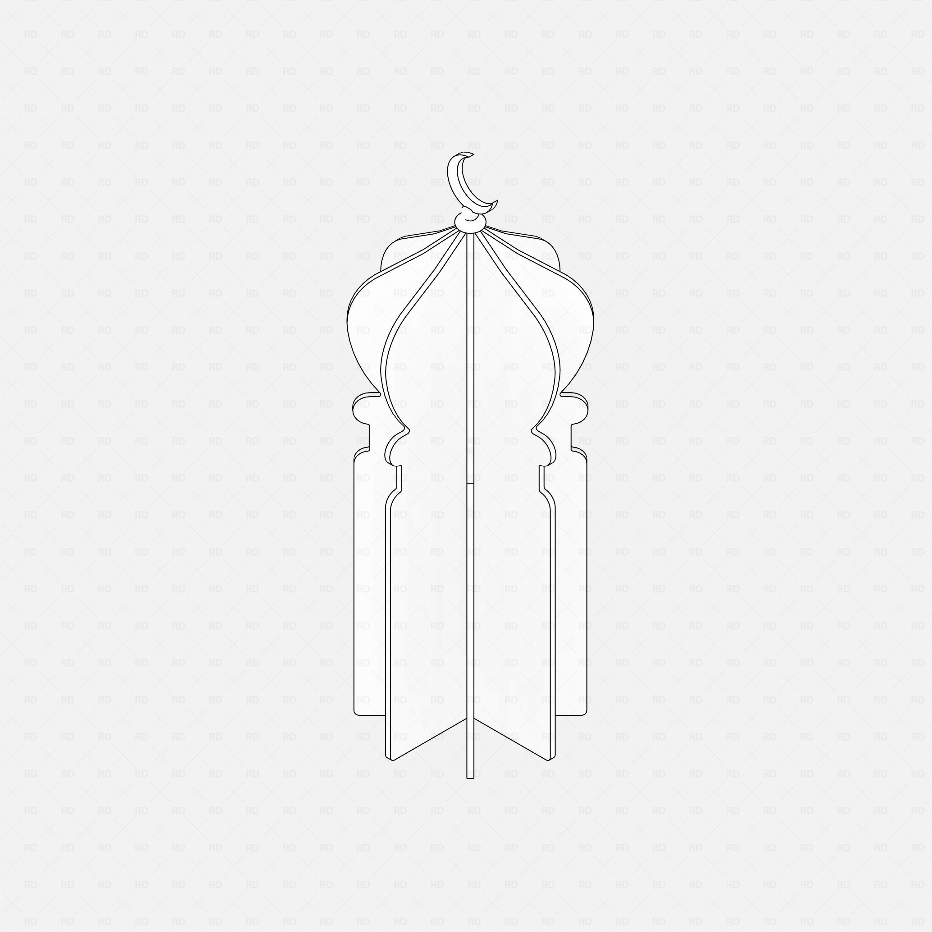 Revit ramadan decor Pack RD Studio BIM blocks rfa free download ramadan mosque statue table decor