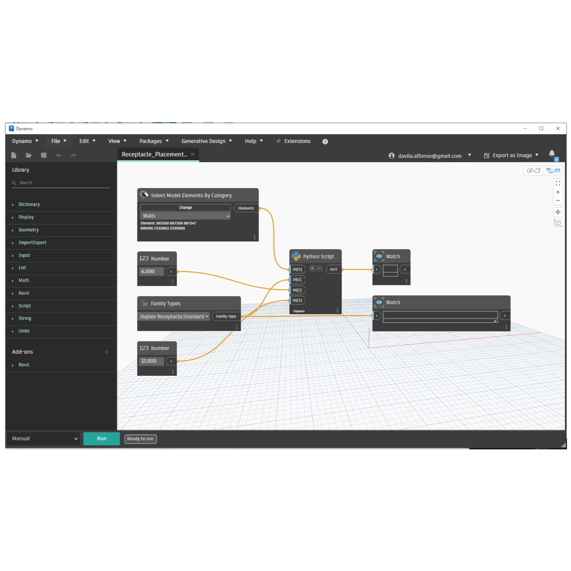 Revit MEP Dynamo Script DualSide Receptacle Placement RD Studio