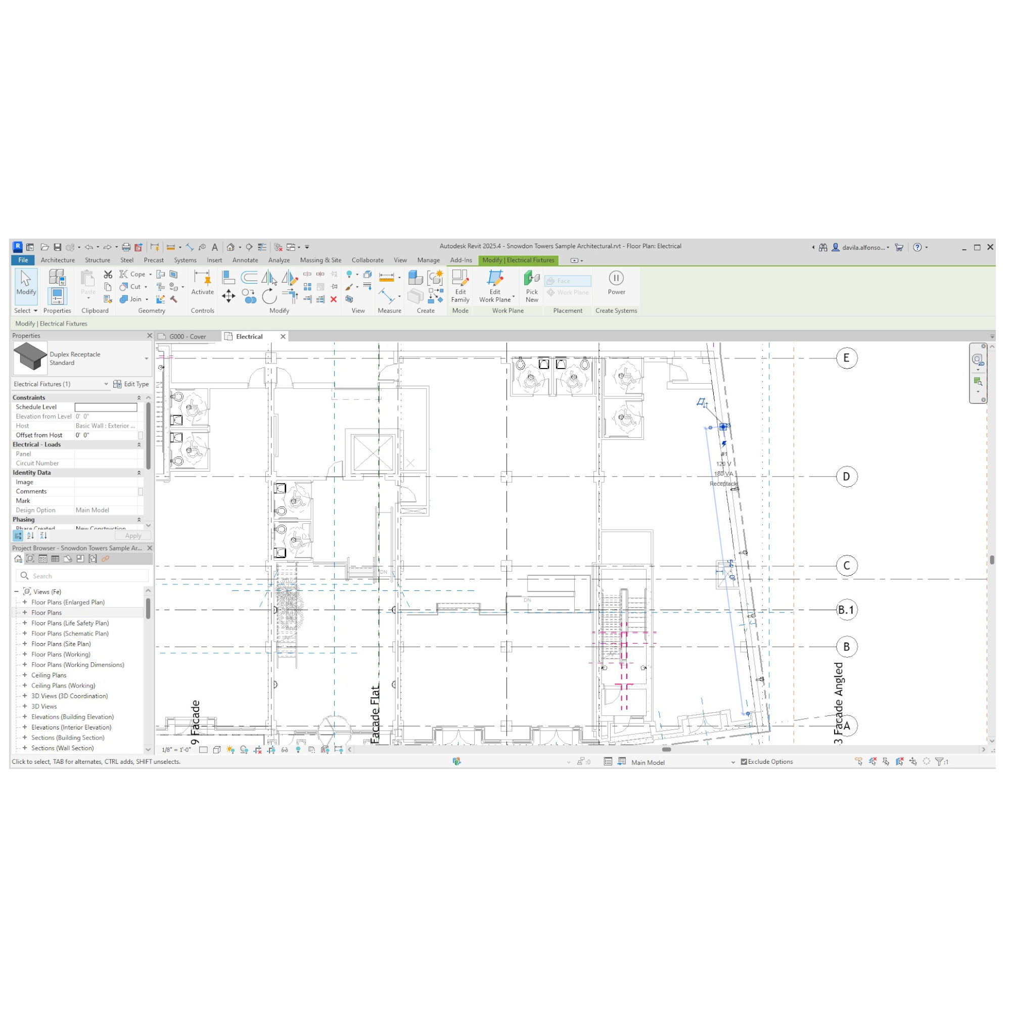 Dynamo script: Dual-Side Receptacle Placement for Revit MEP Automate 