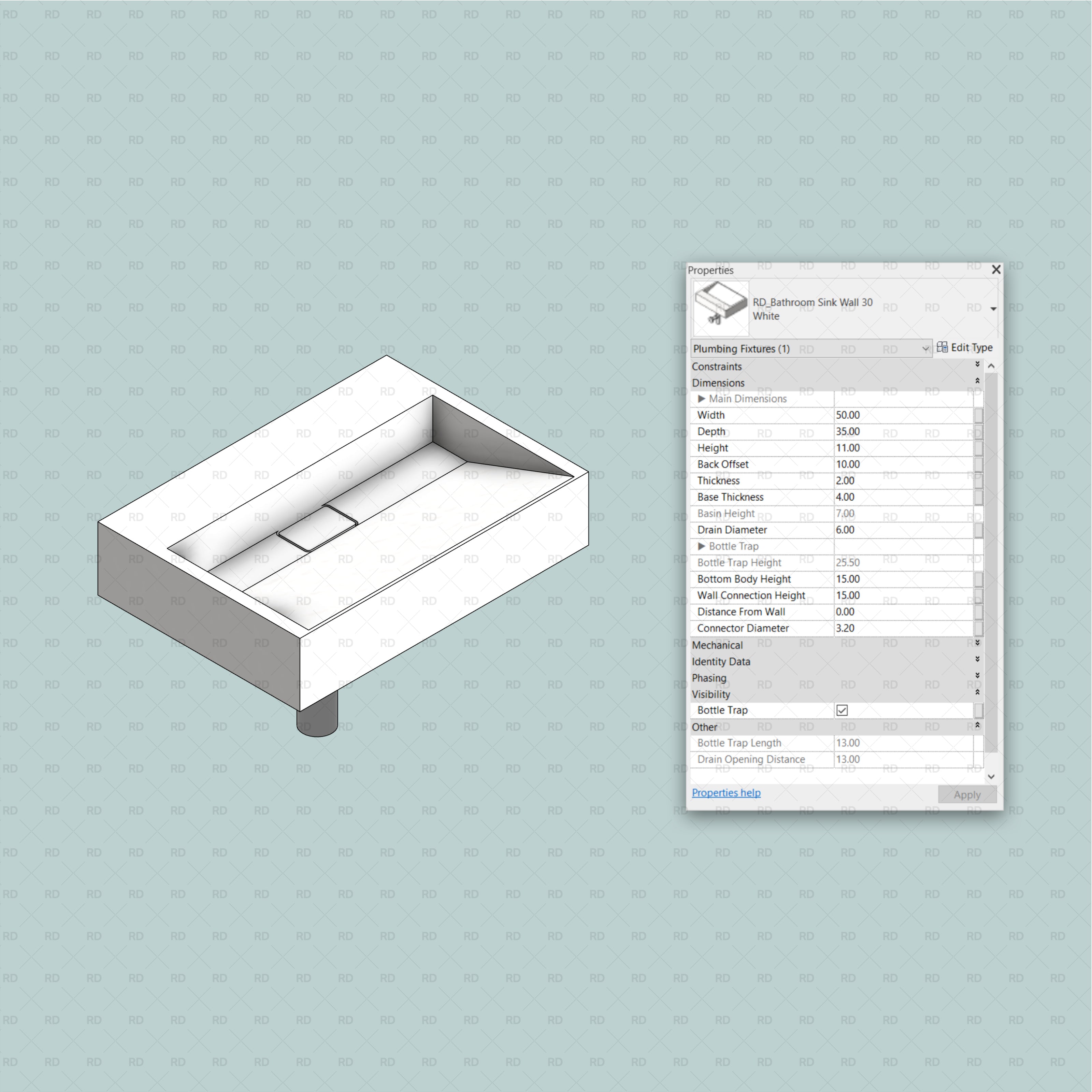 revit rectangular drain 