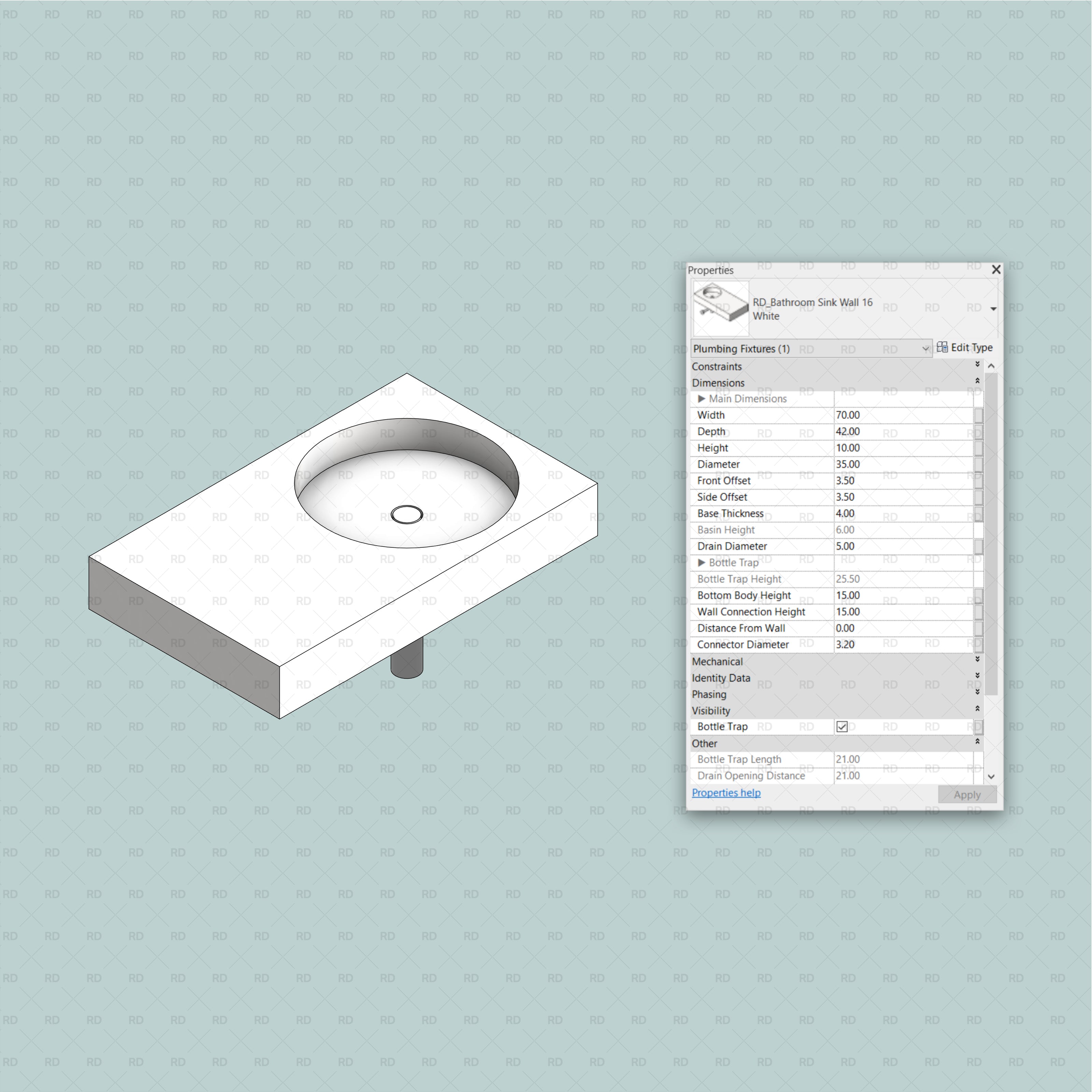 revit round sink