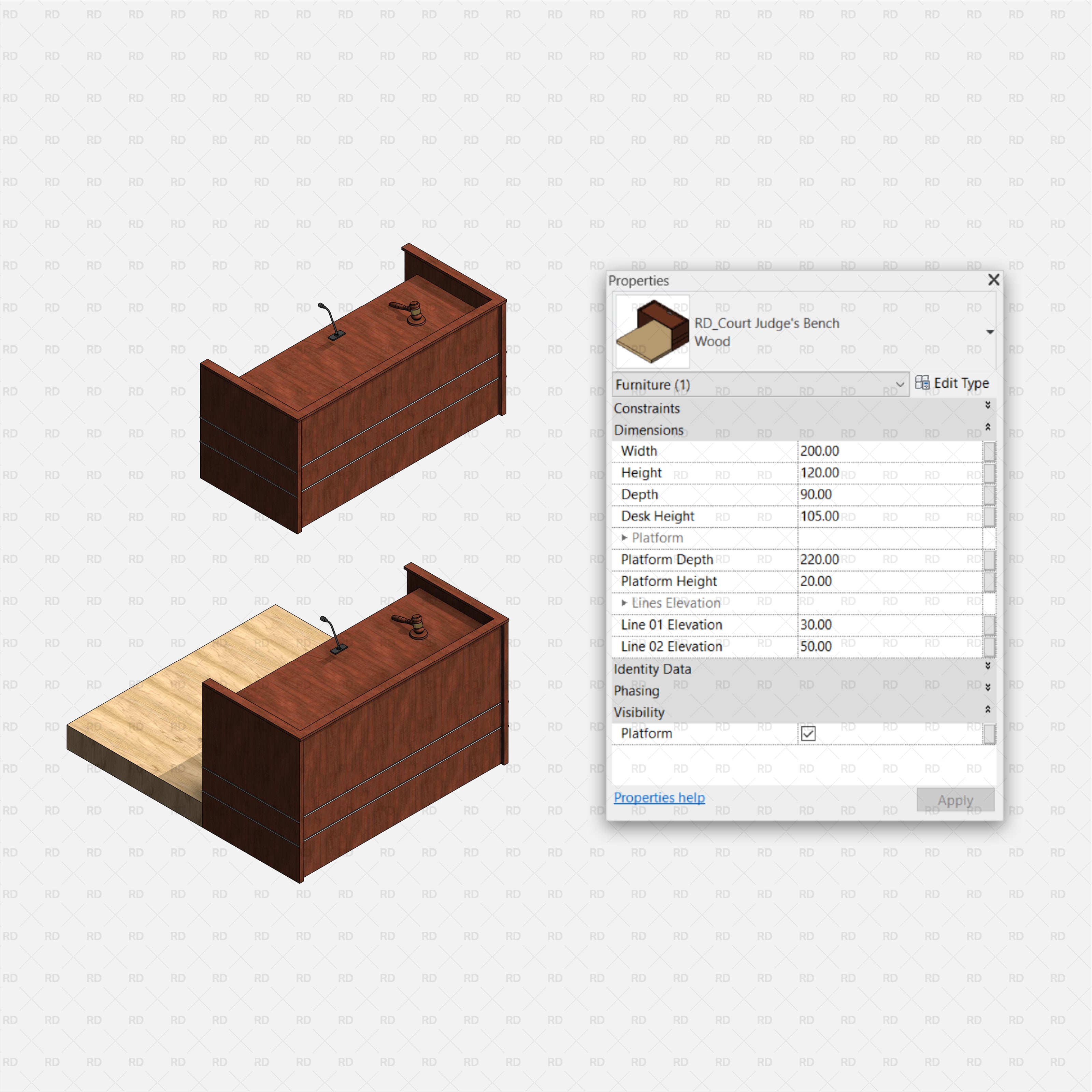 revit judge bench