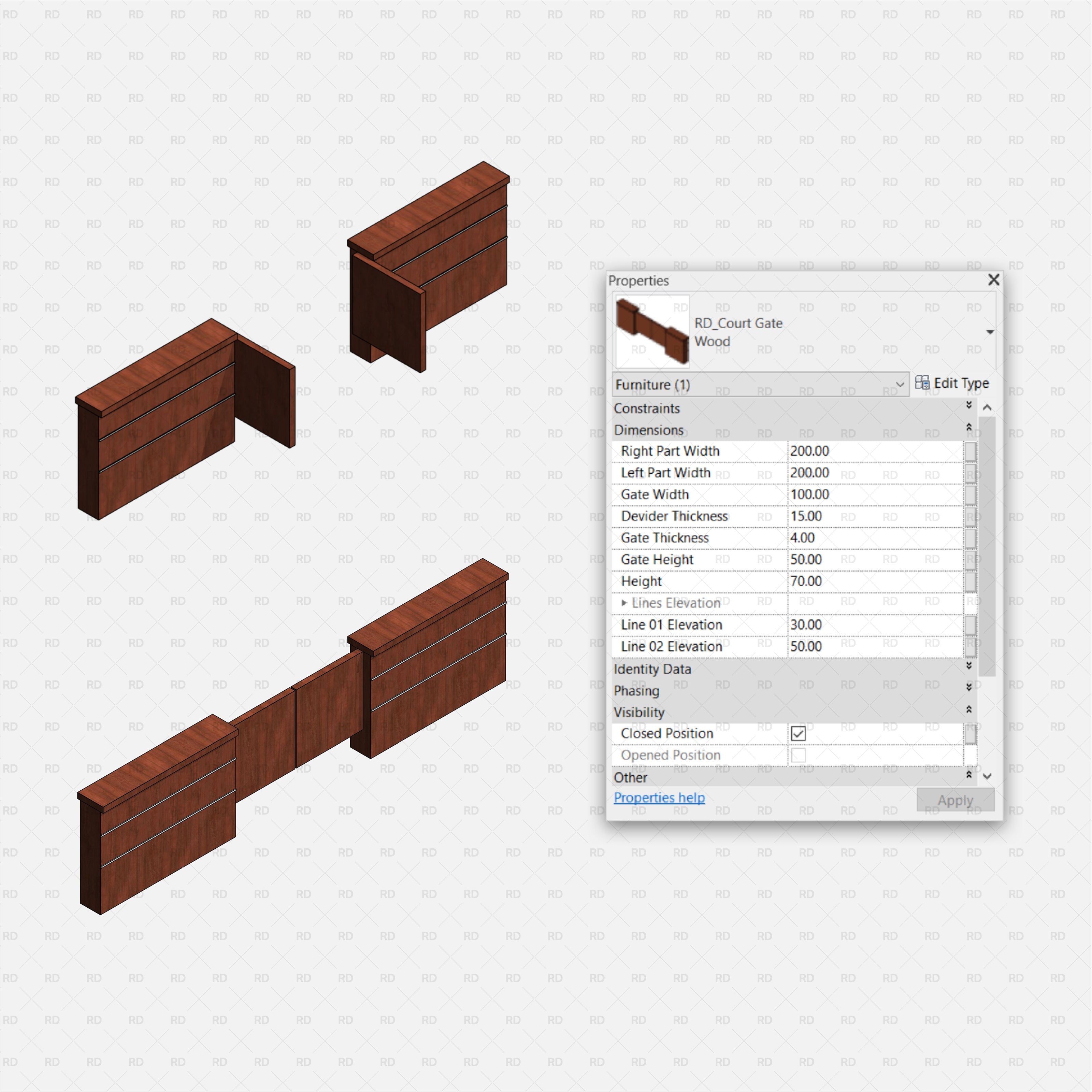 revit courtroom gate