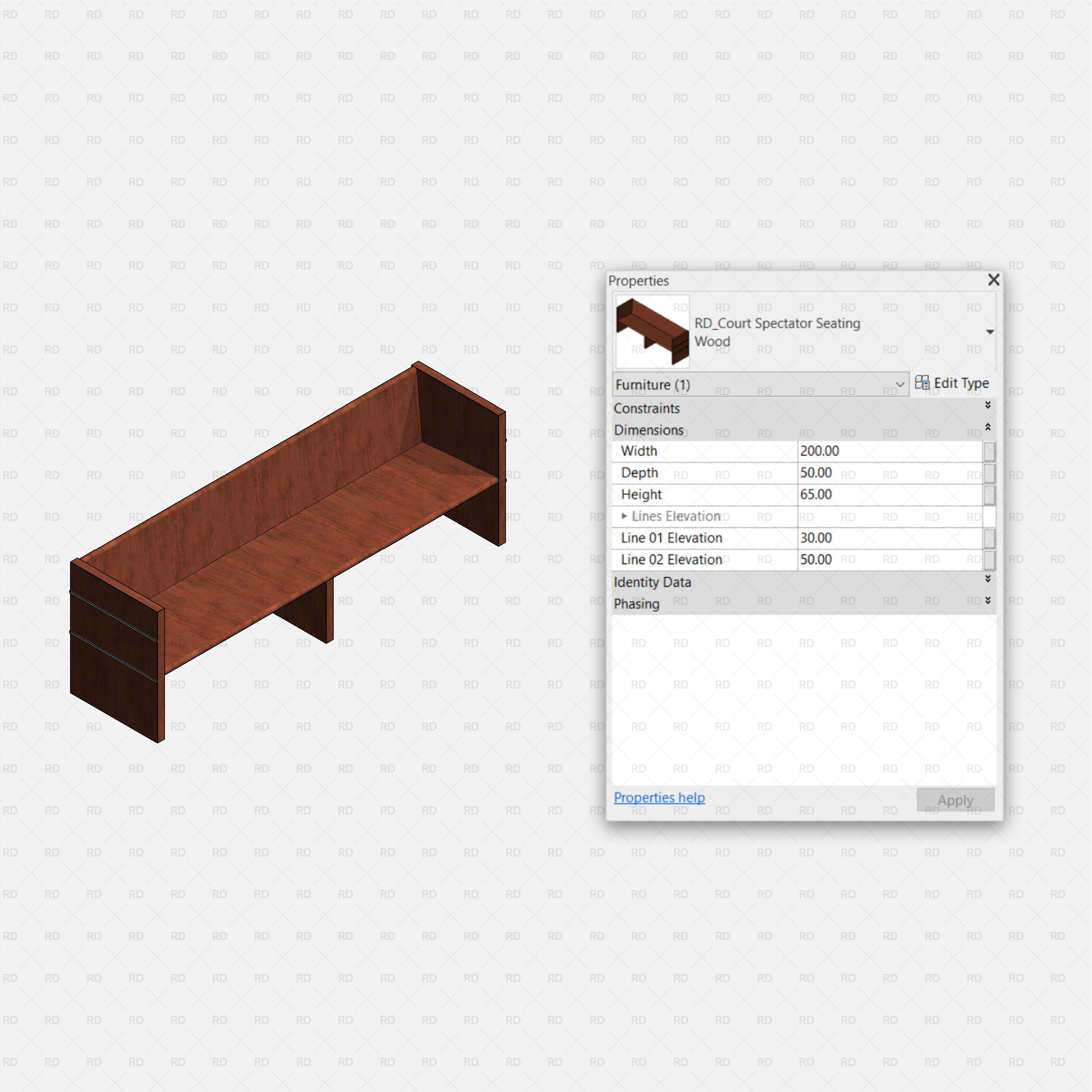 revit courtroom seating