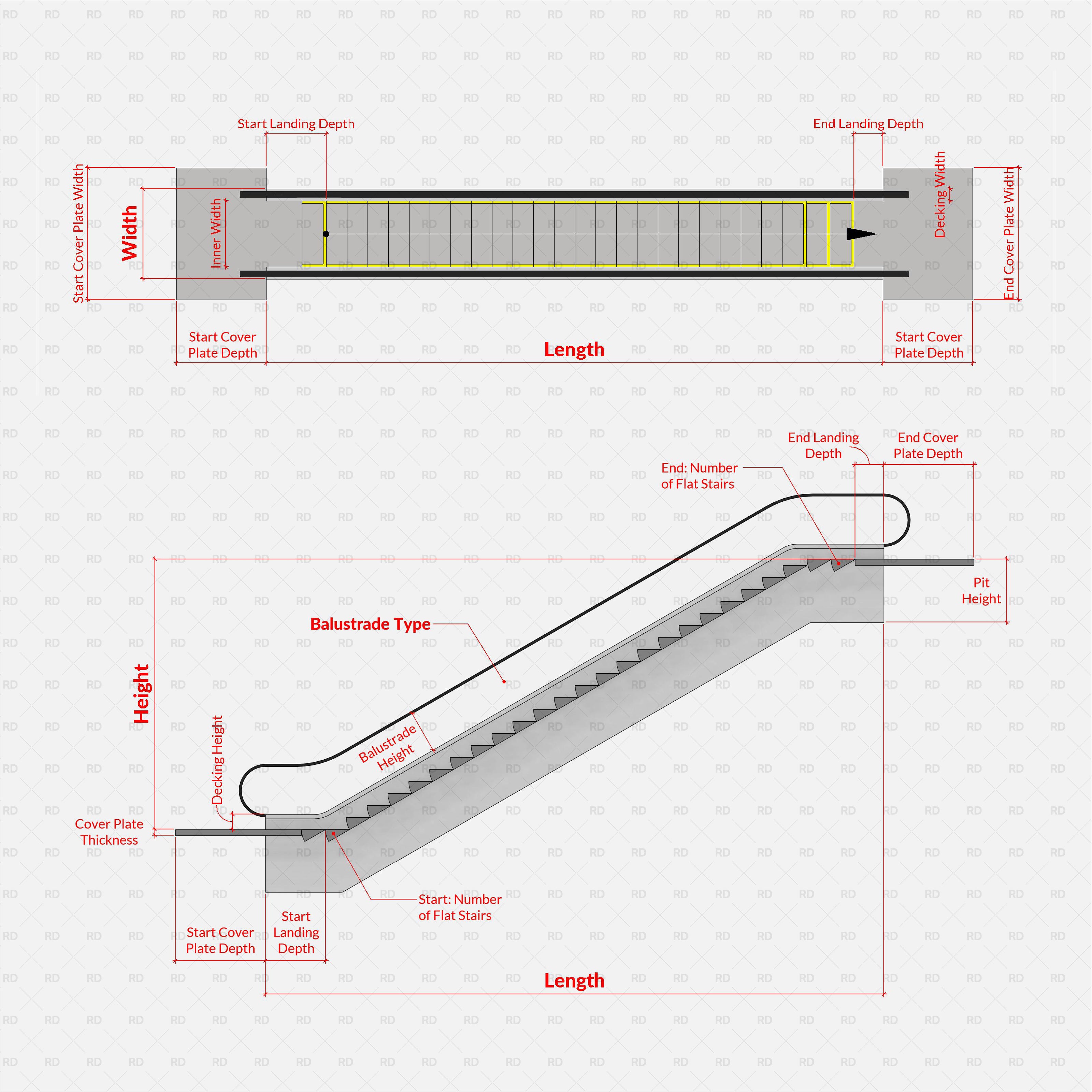 revit escalator family