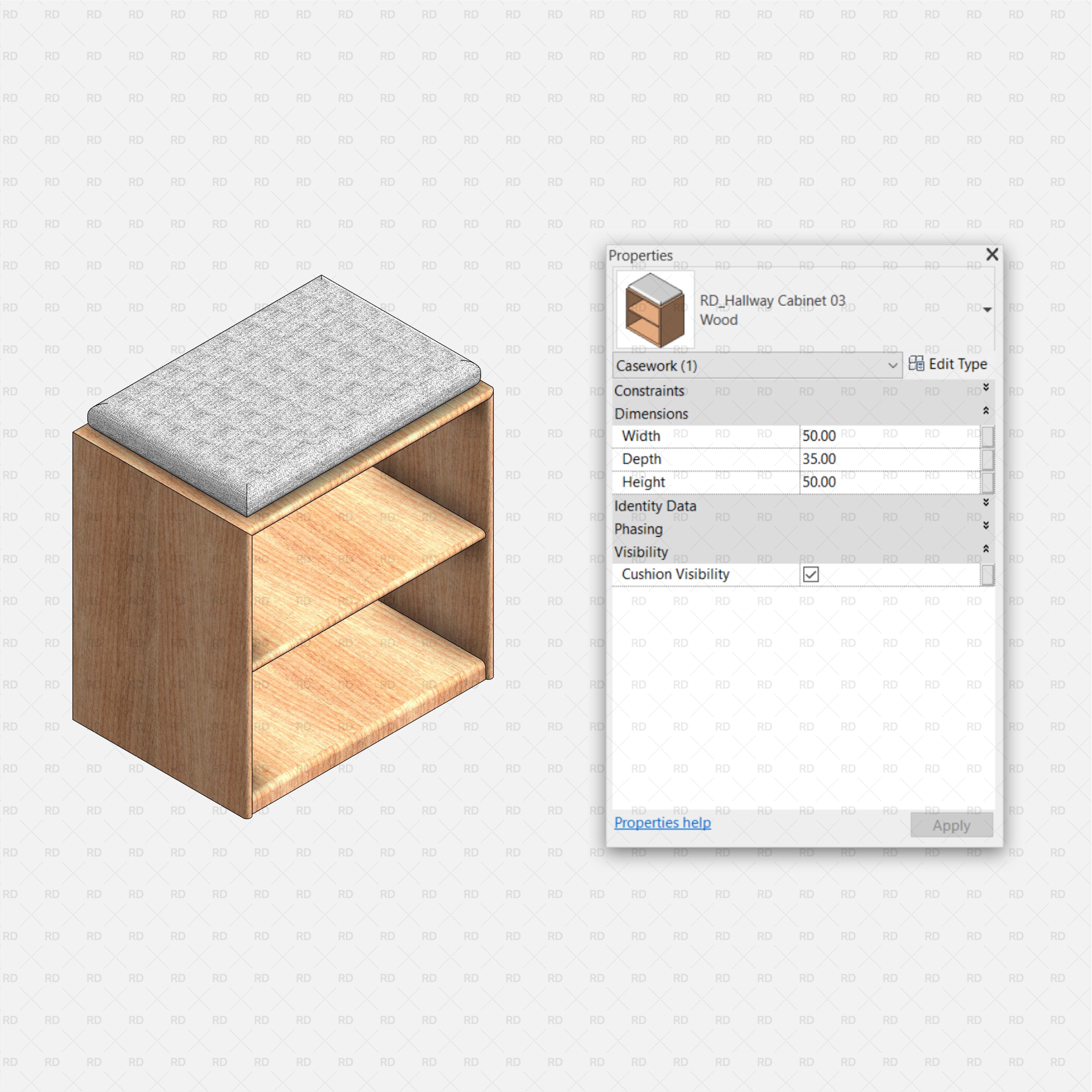 revit storage stool 