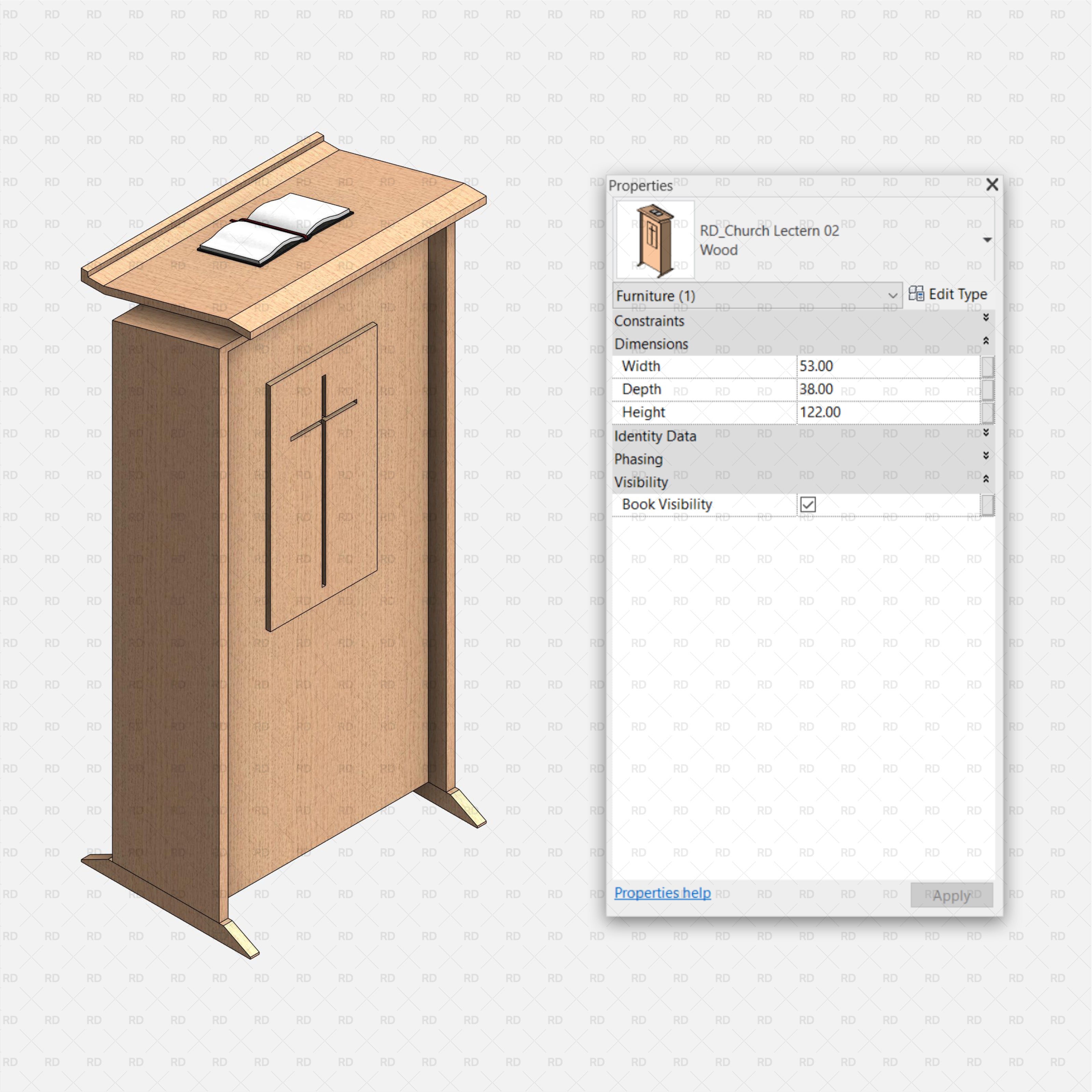 revit church lectern family