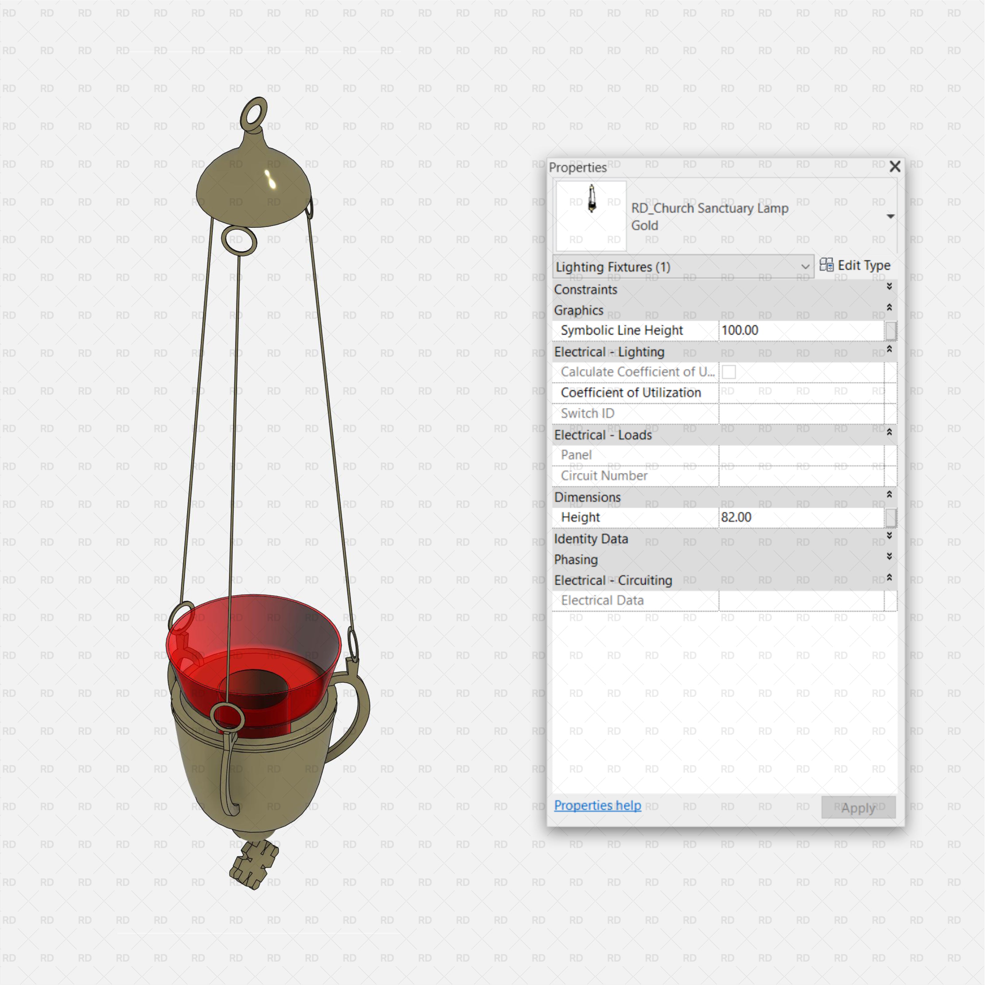 revit church sanctuary lamp