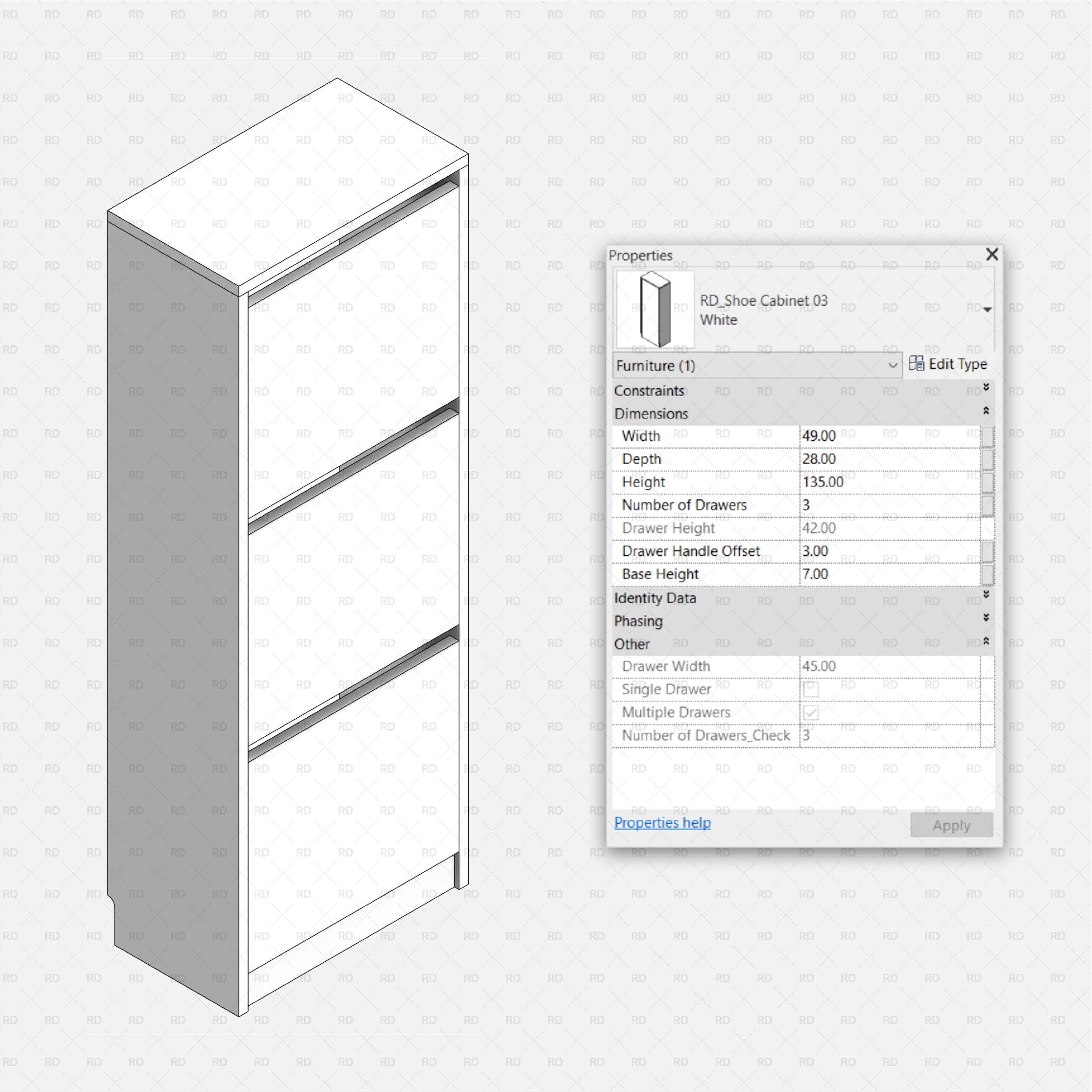 revit shoe cabinet ikea