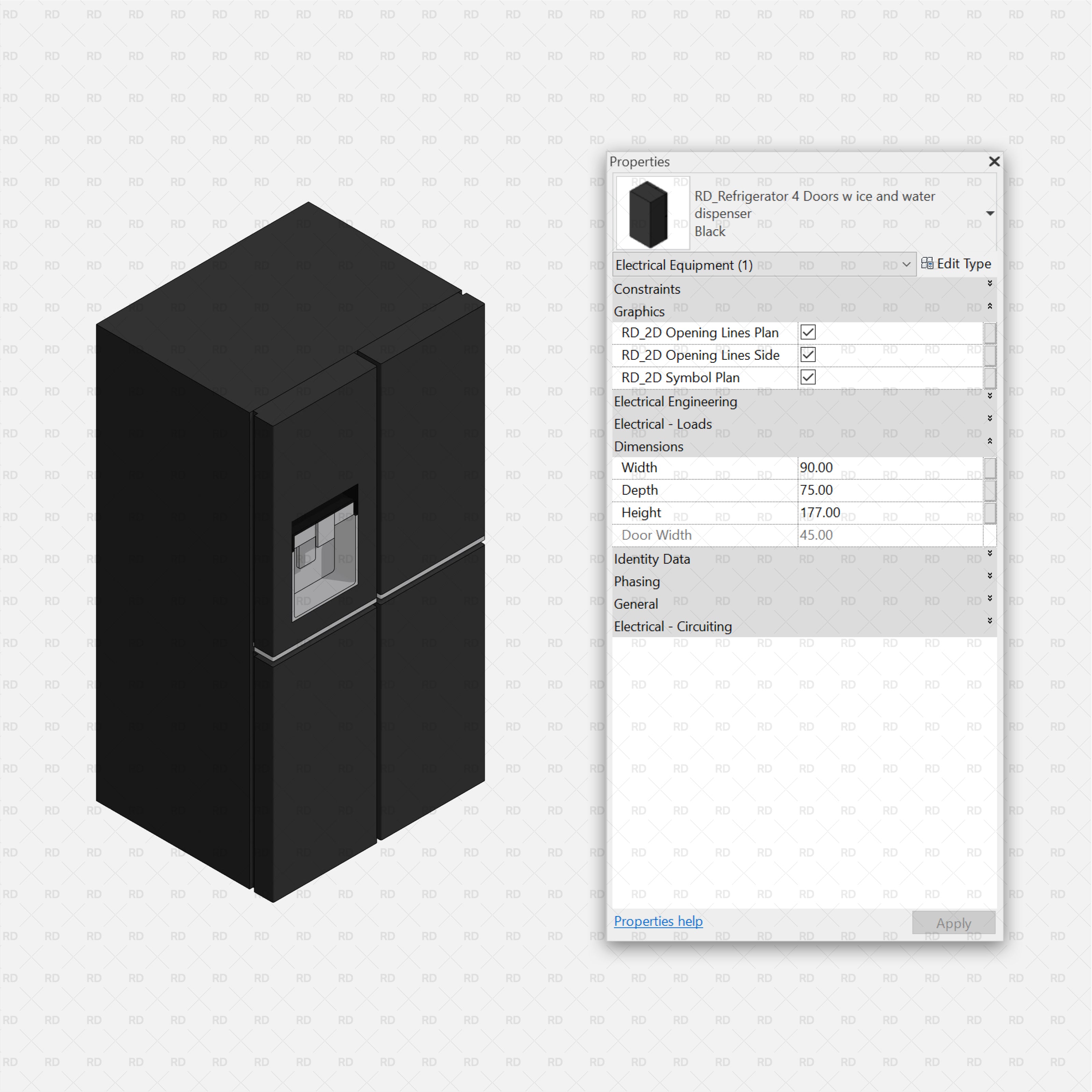 revit refrigirator