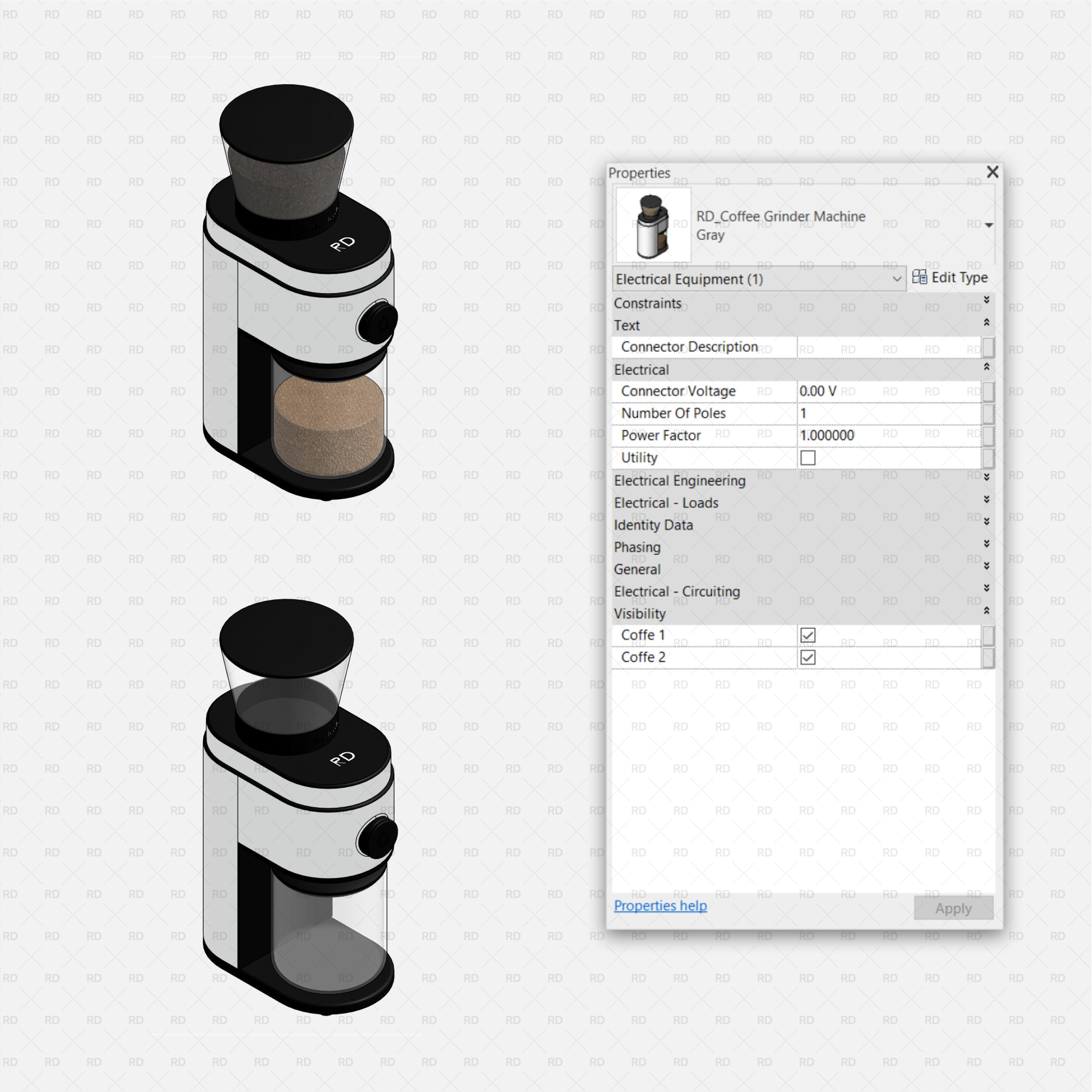 revit coffee grinder machine