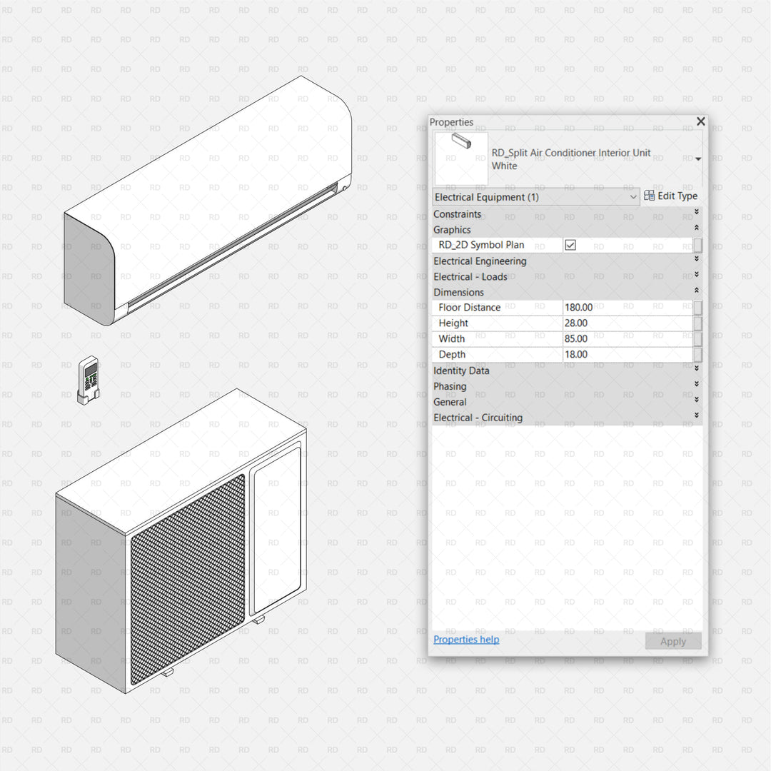 Revit AC, Radiators, Fans Air Purifiers Families | RD Studio