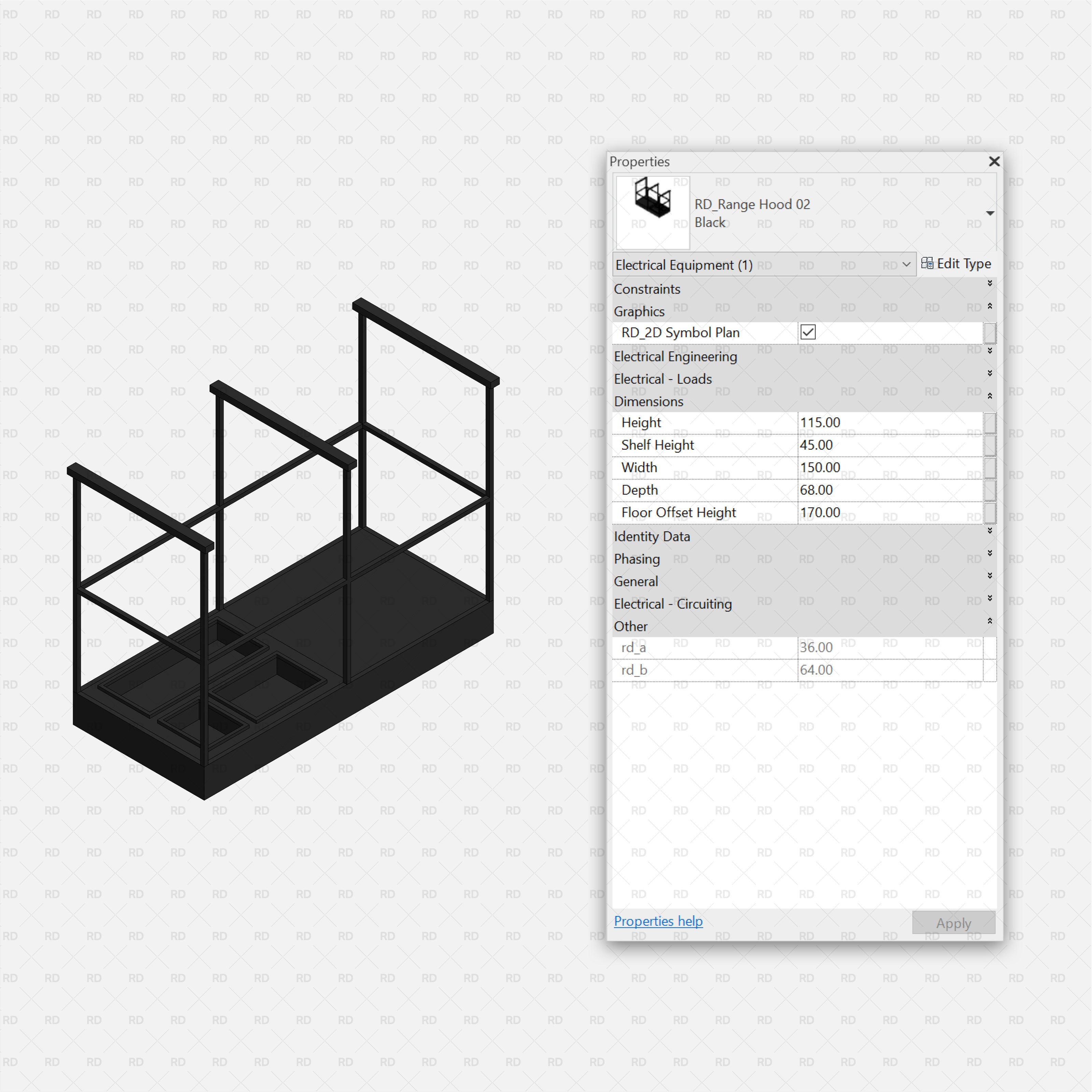 revit range hood