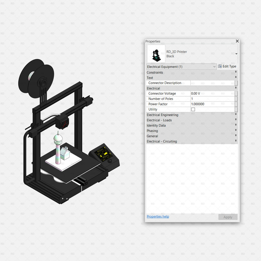 Printer Revit File Revit Office Appliances and Gadgets Families | RD Studio