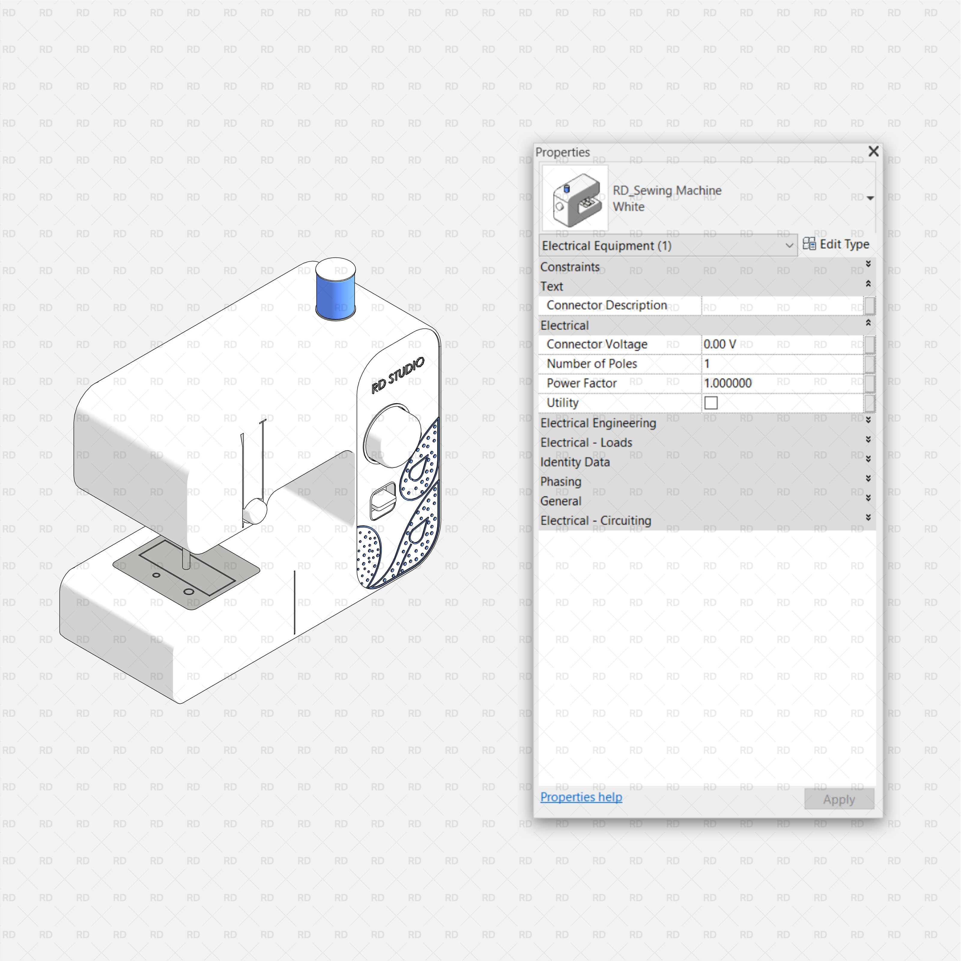 revit sewing machine