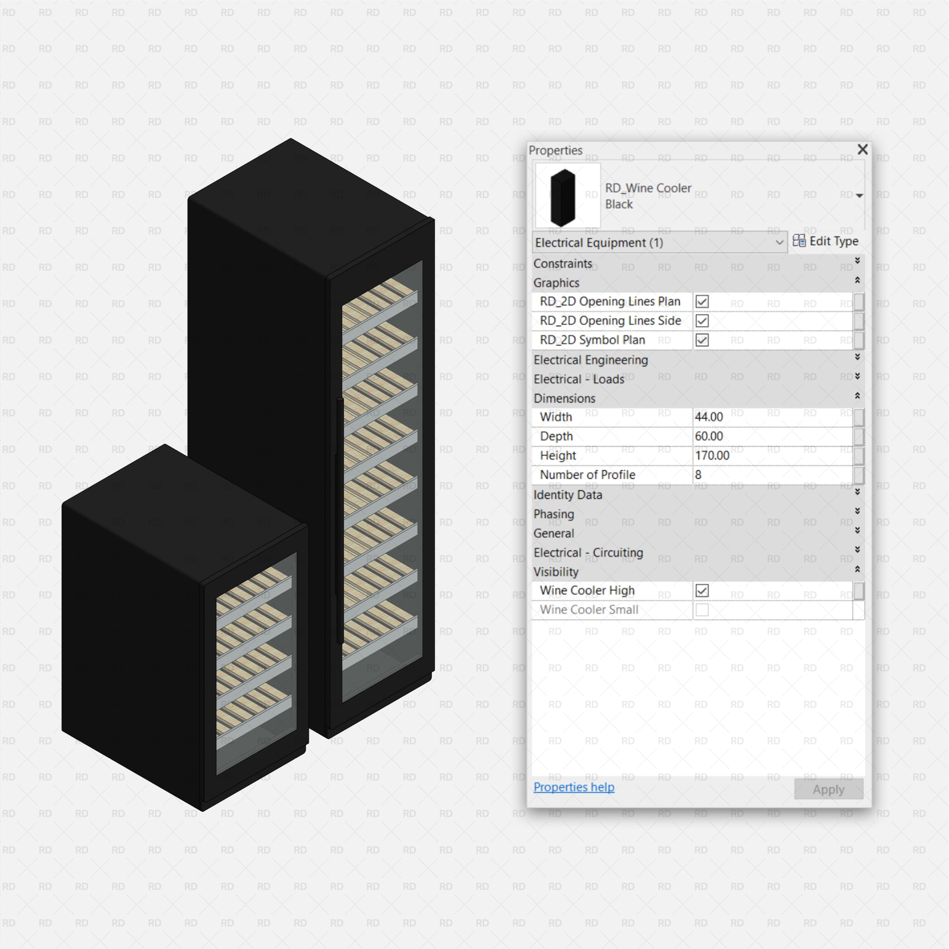 revit wine cooler