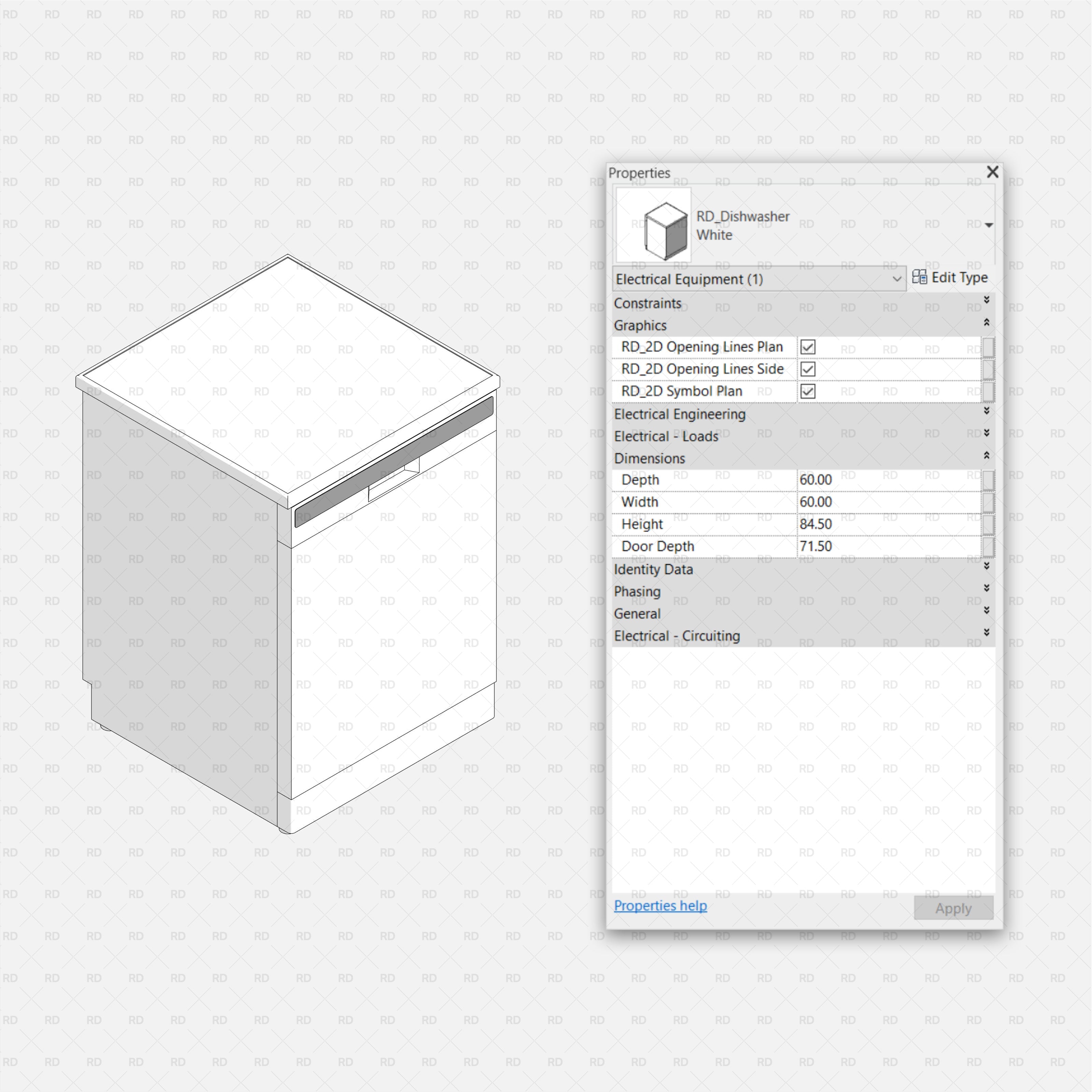 revit dishwasher