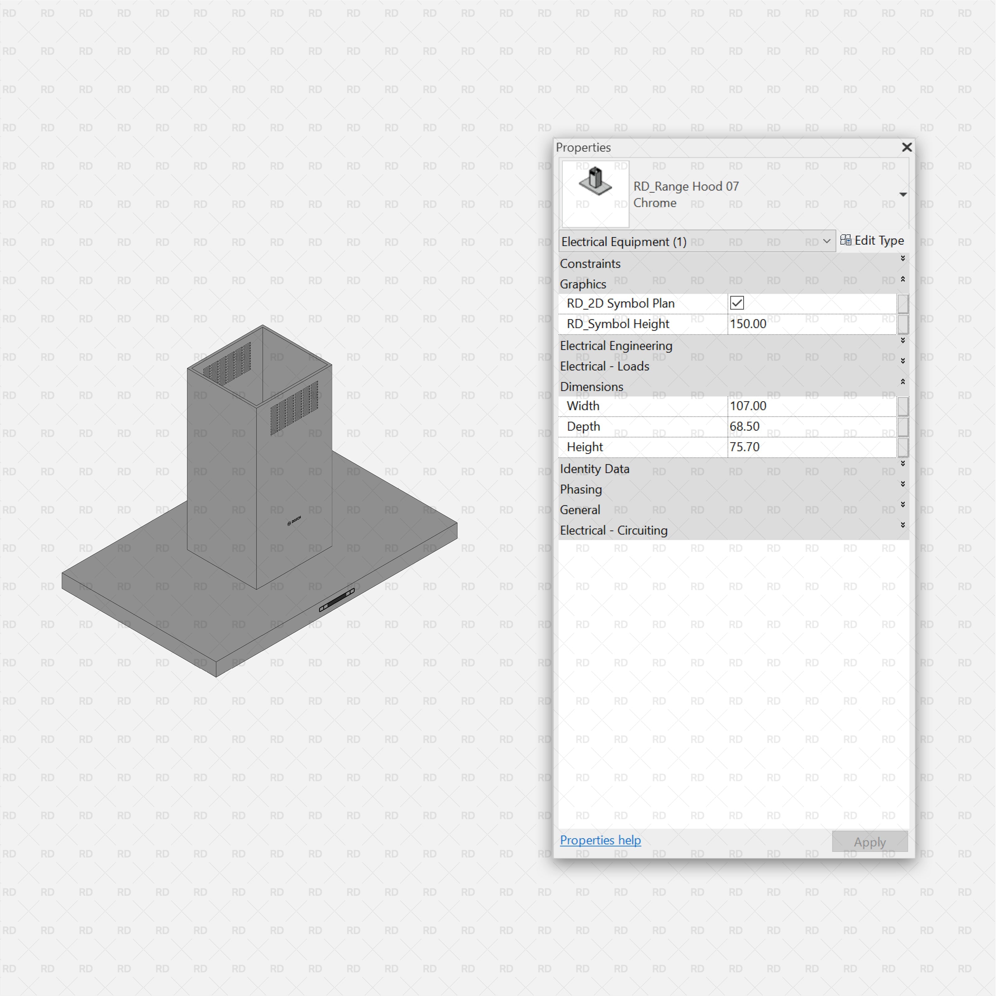 download revit range hood