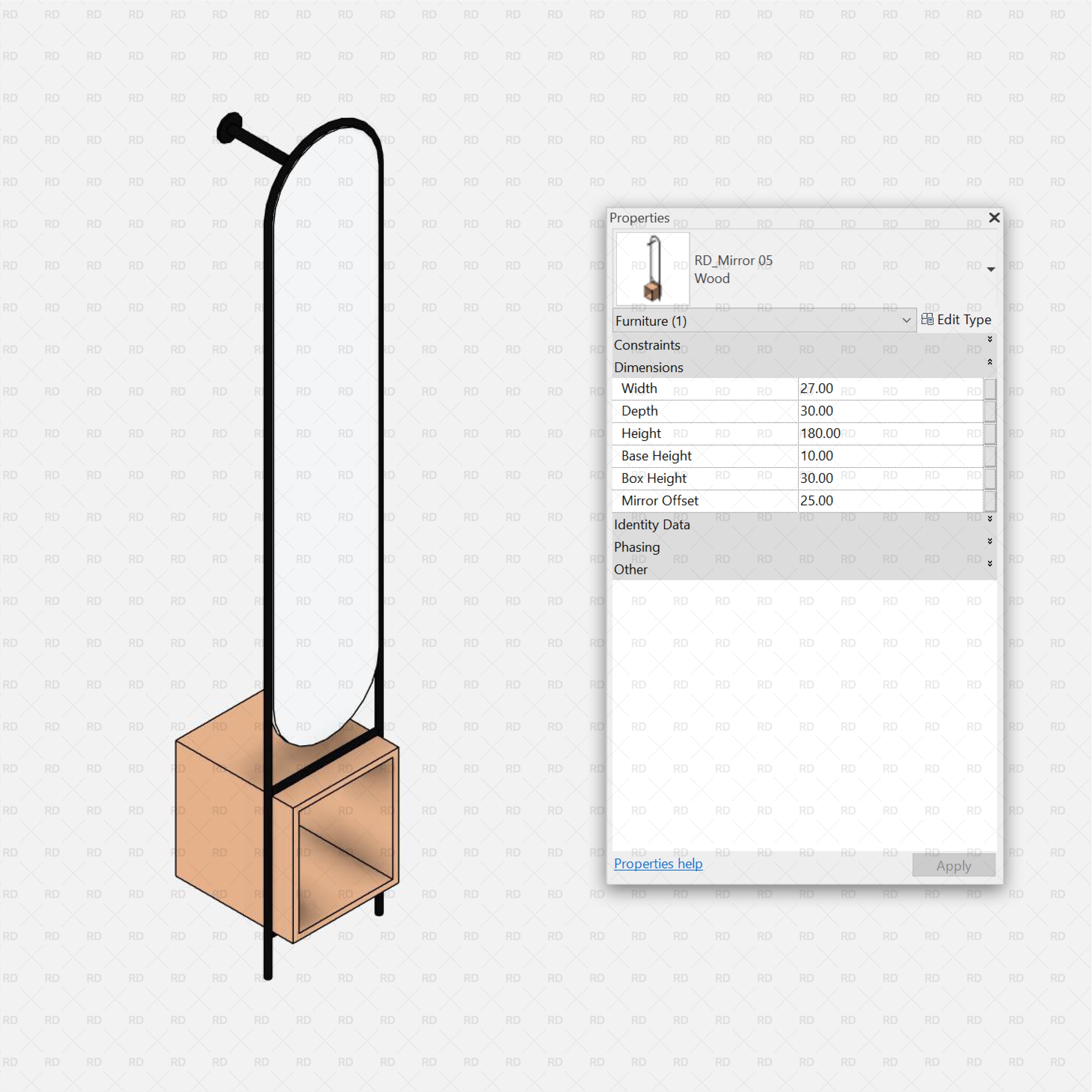 download revit mirror family with storage