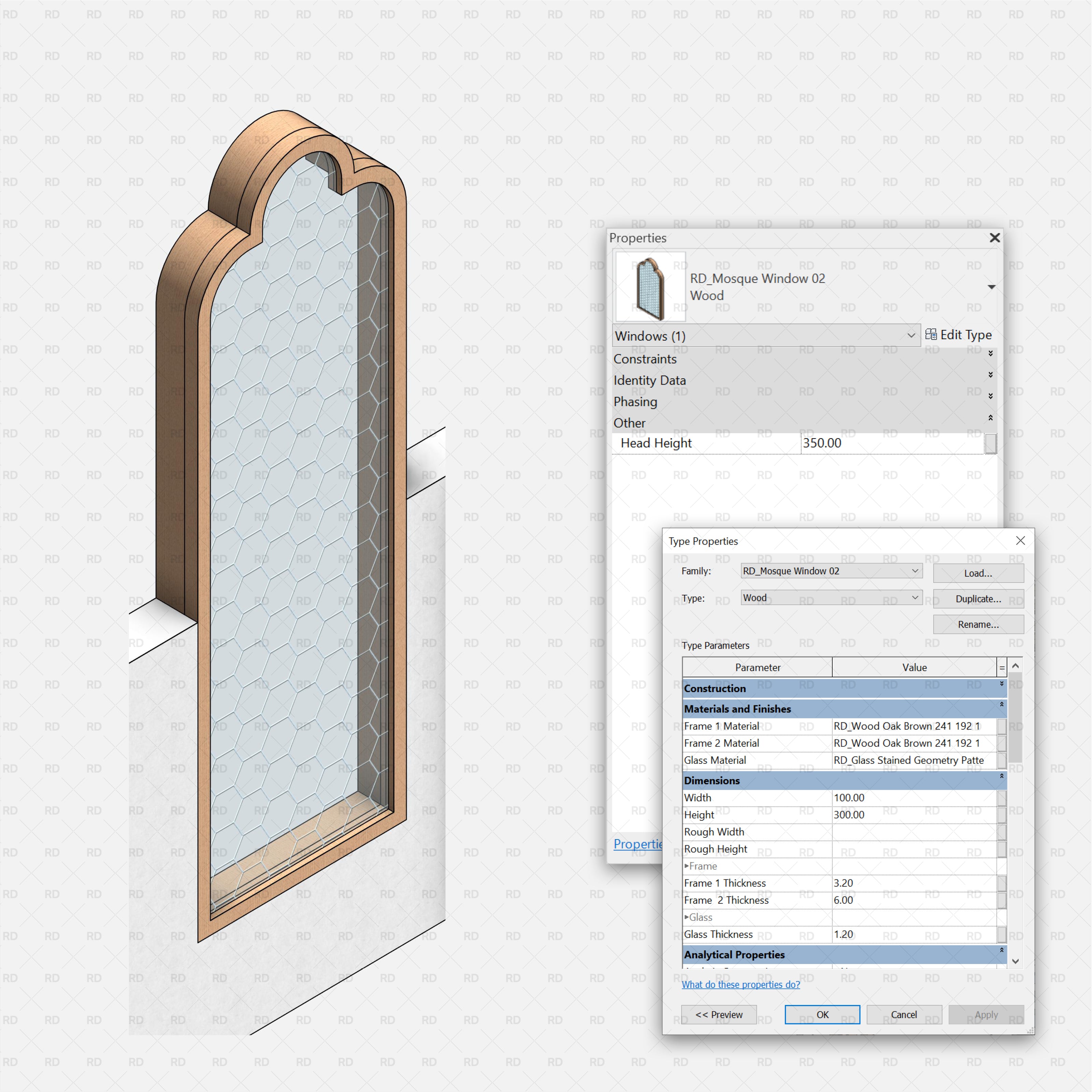 revit mosque windows