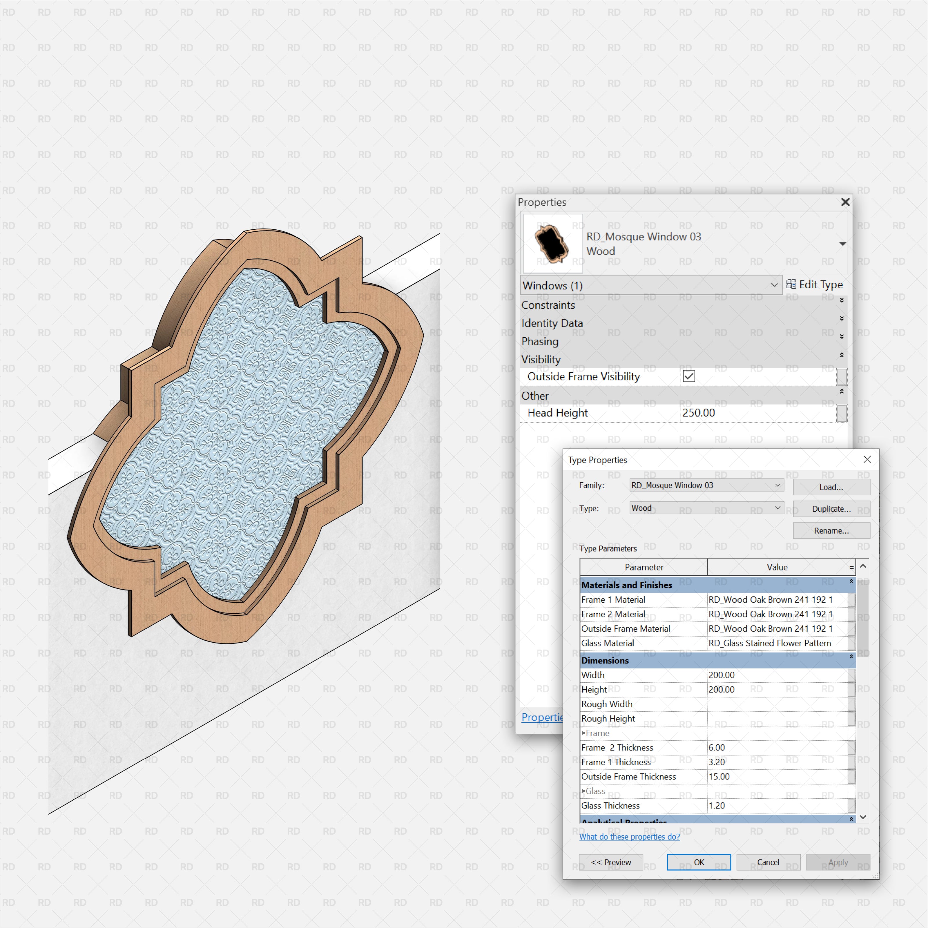 revit islamic window download