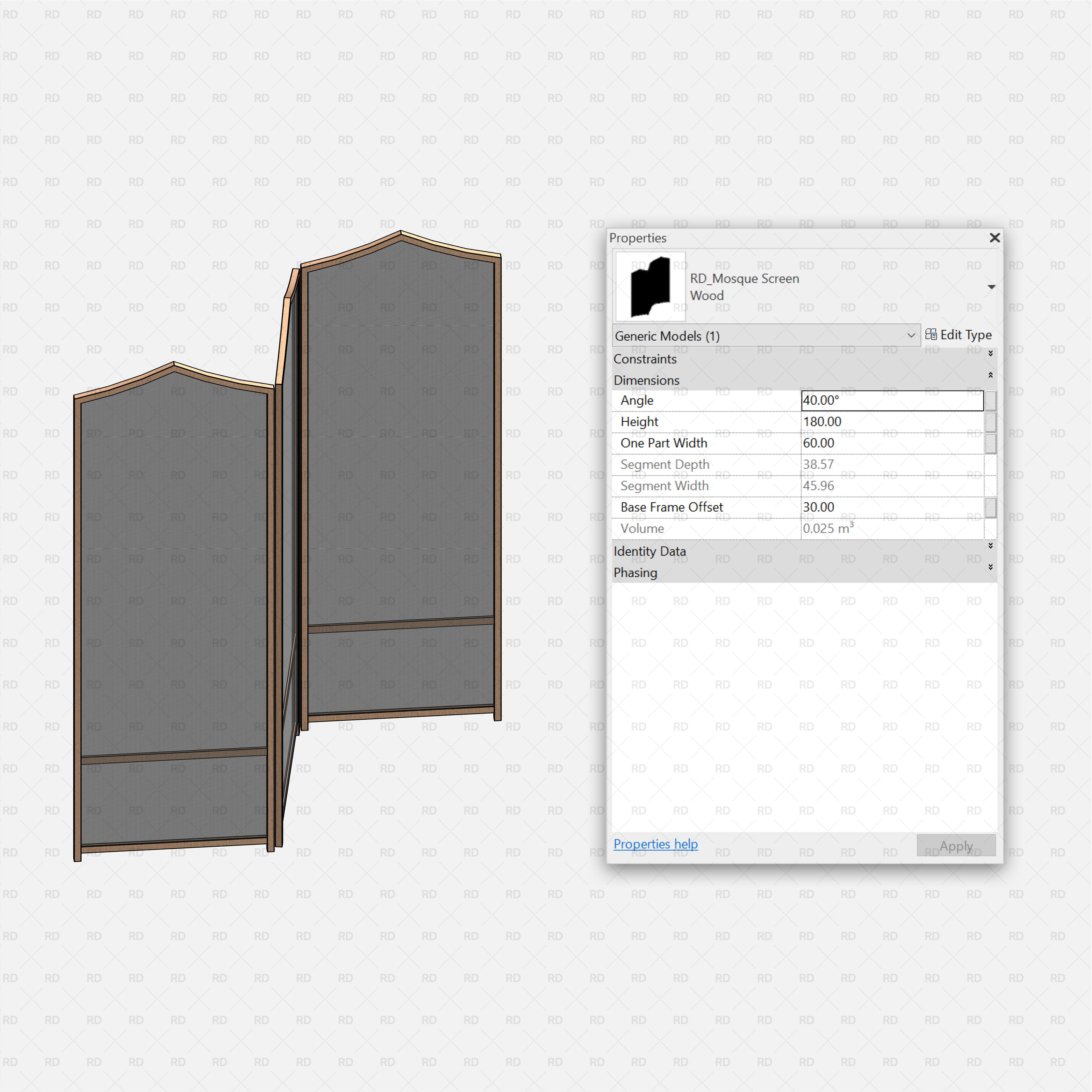 revit mosque screen