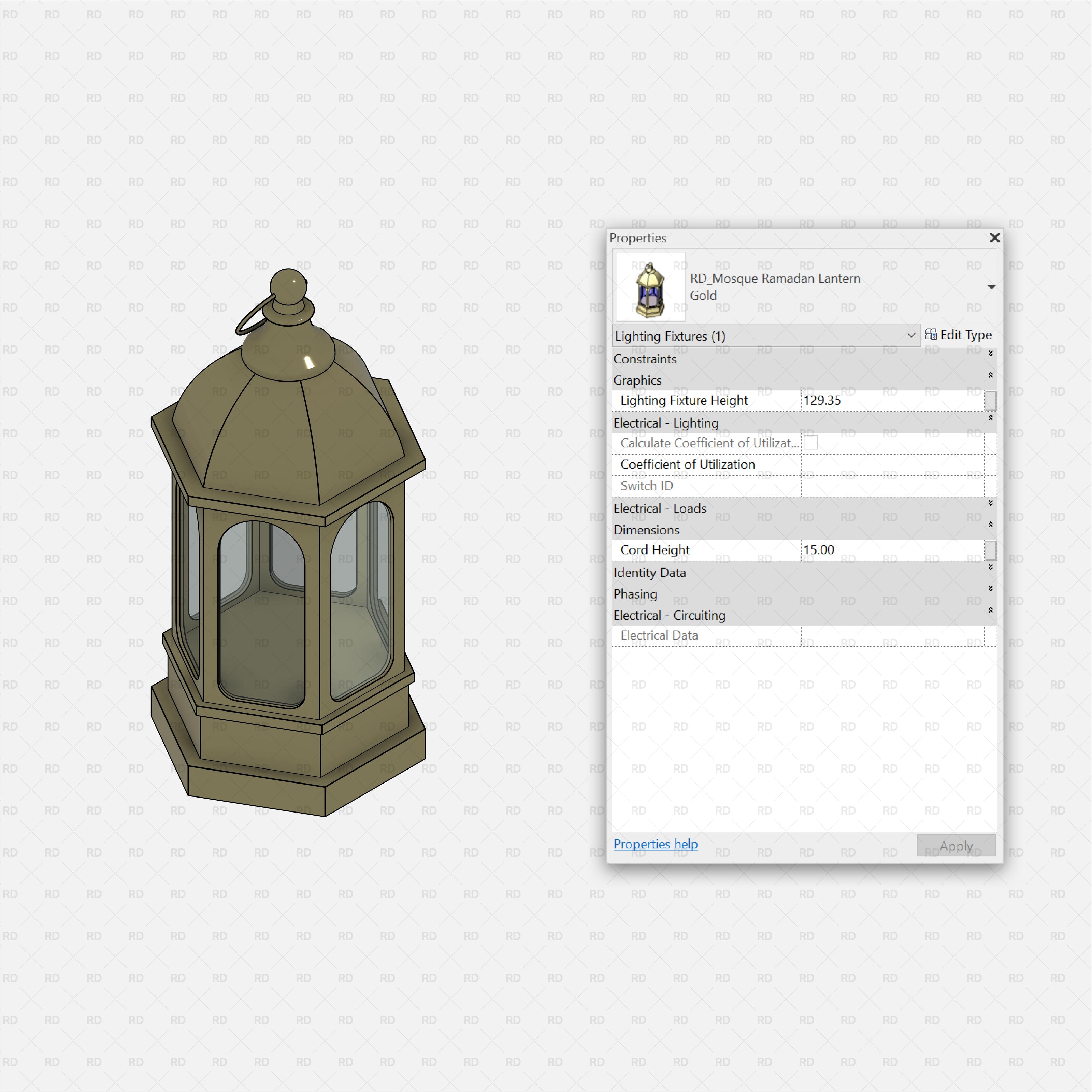 revit ramadan lantern