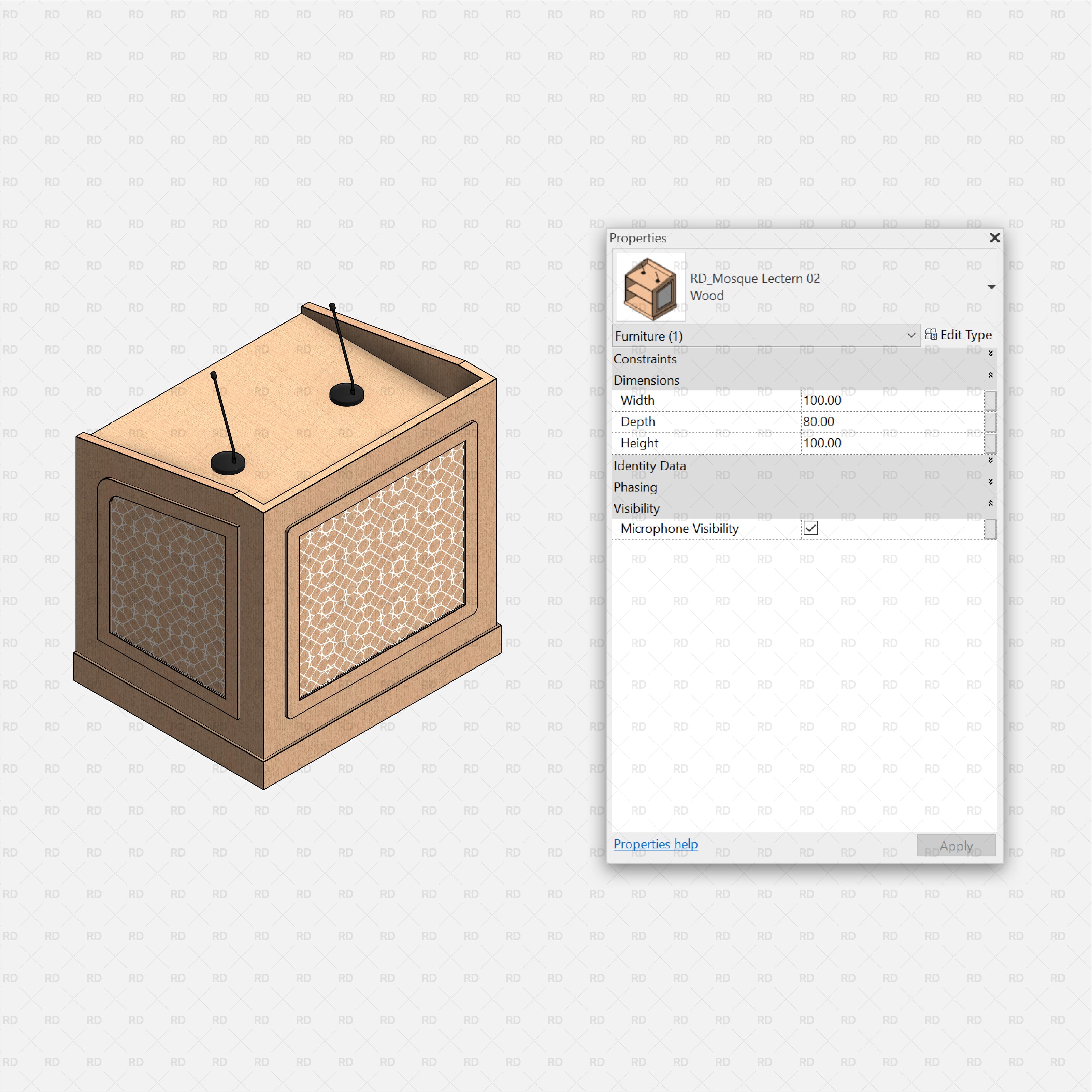 revit mosque lectern