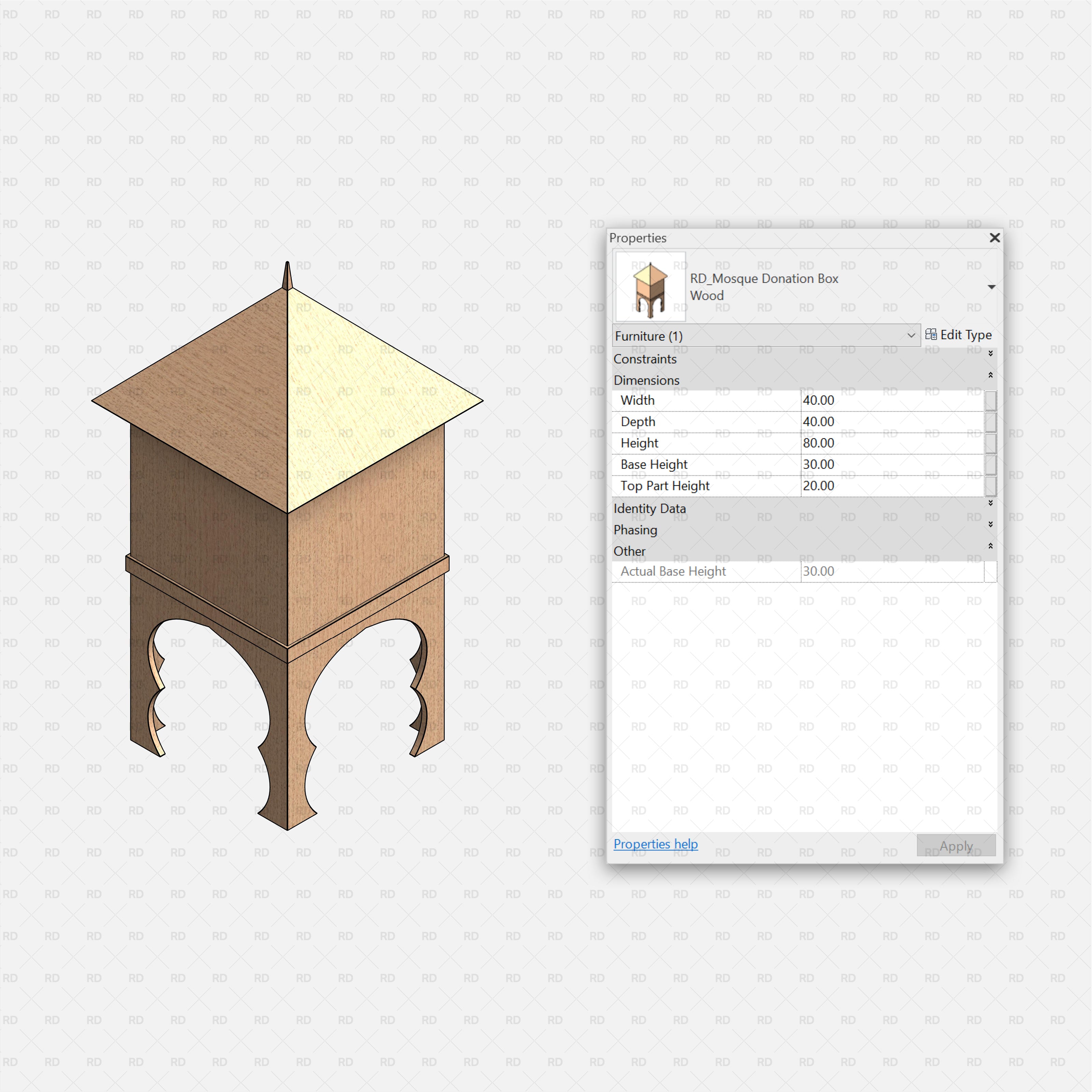 revit mosque donation box