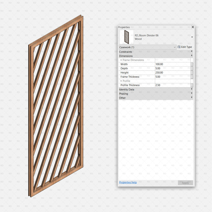 Download Free Revit Partition Wall Family | RD Studio