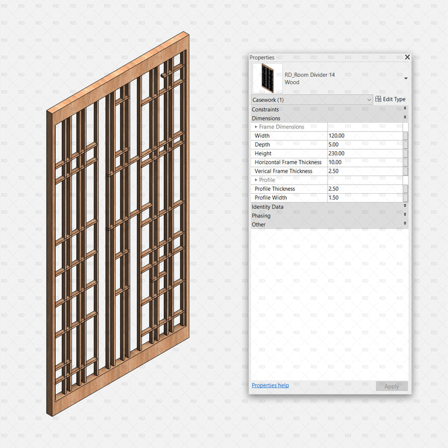 Download Free Revit Partition Wall Family | RD Studio