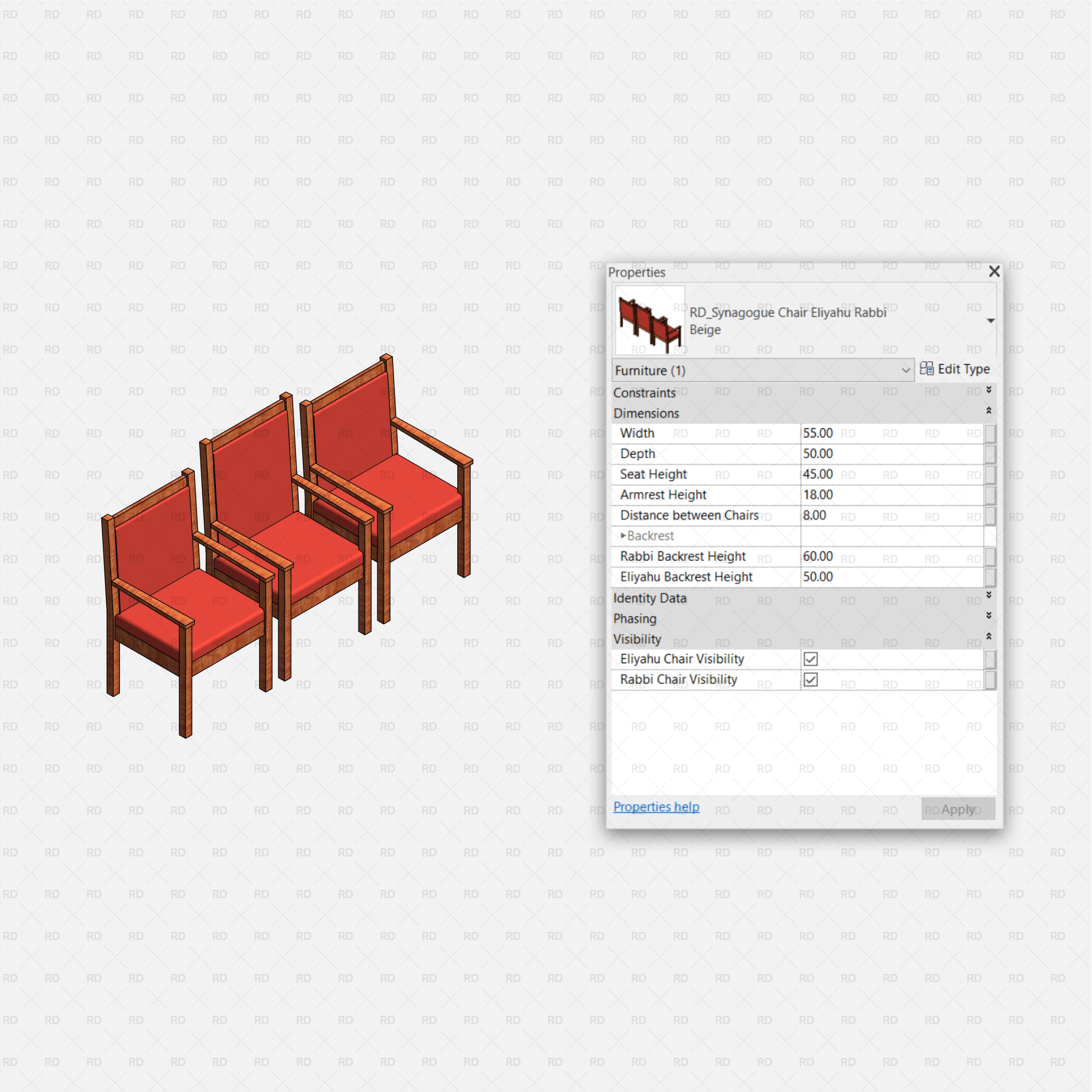 revit synagogue rabbi chair