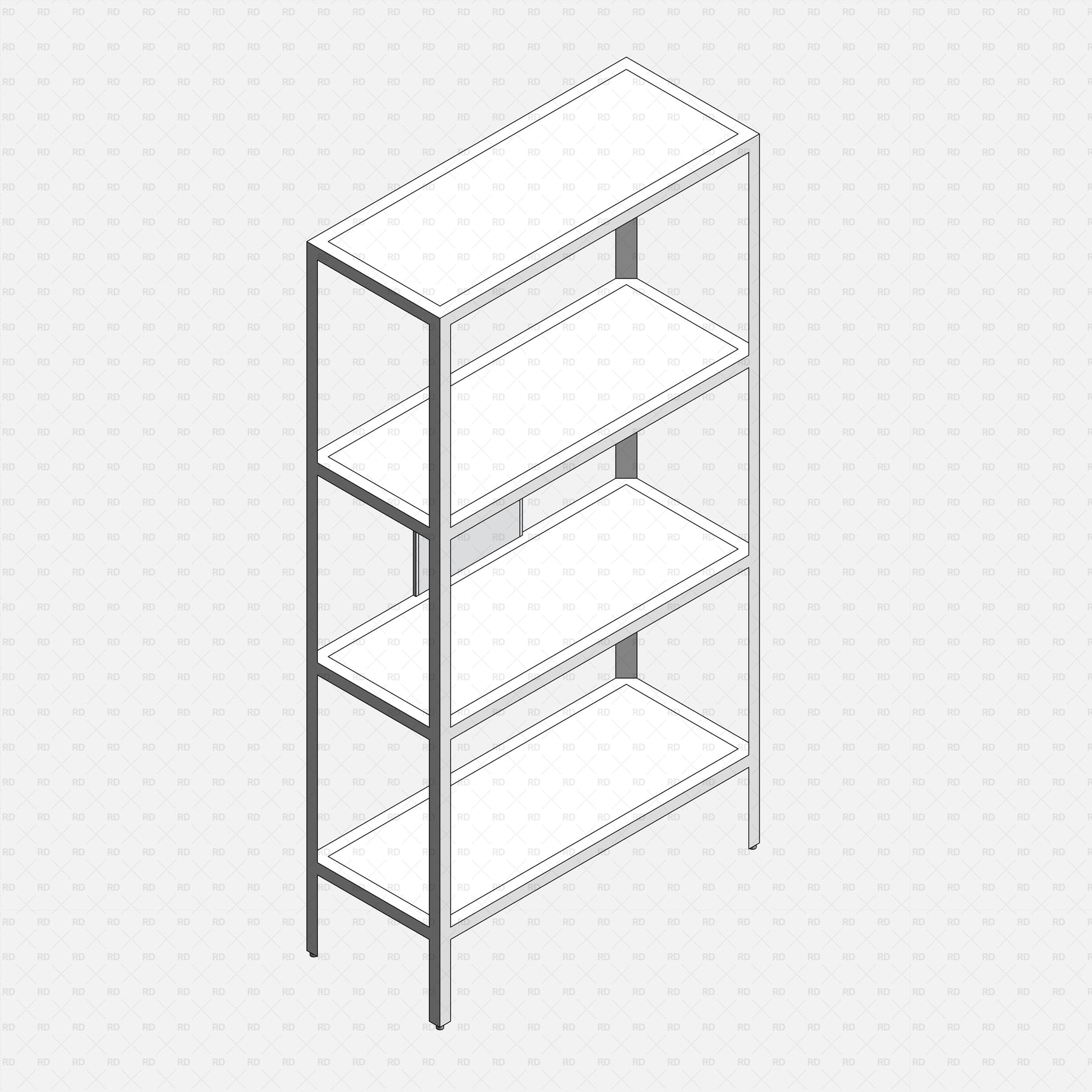 Small Revit Storage Racks Download FREE IKEA Revit Families | IKEA BAGGEBO Shelving unit 2 | RD ...