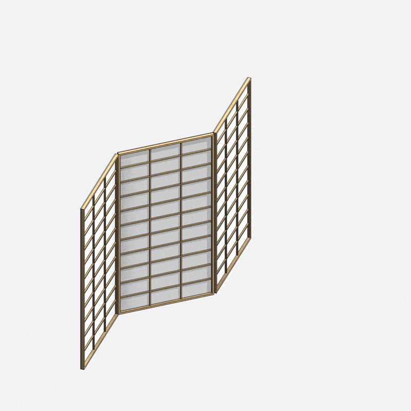 Revit japanese tatami tea room RD Studio BIM blocks rfa flexible and fully parametric shoji panel