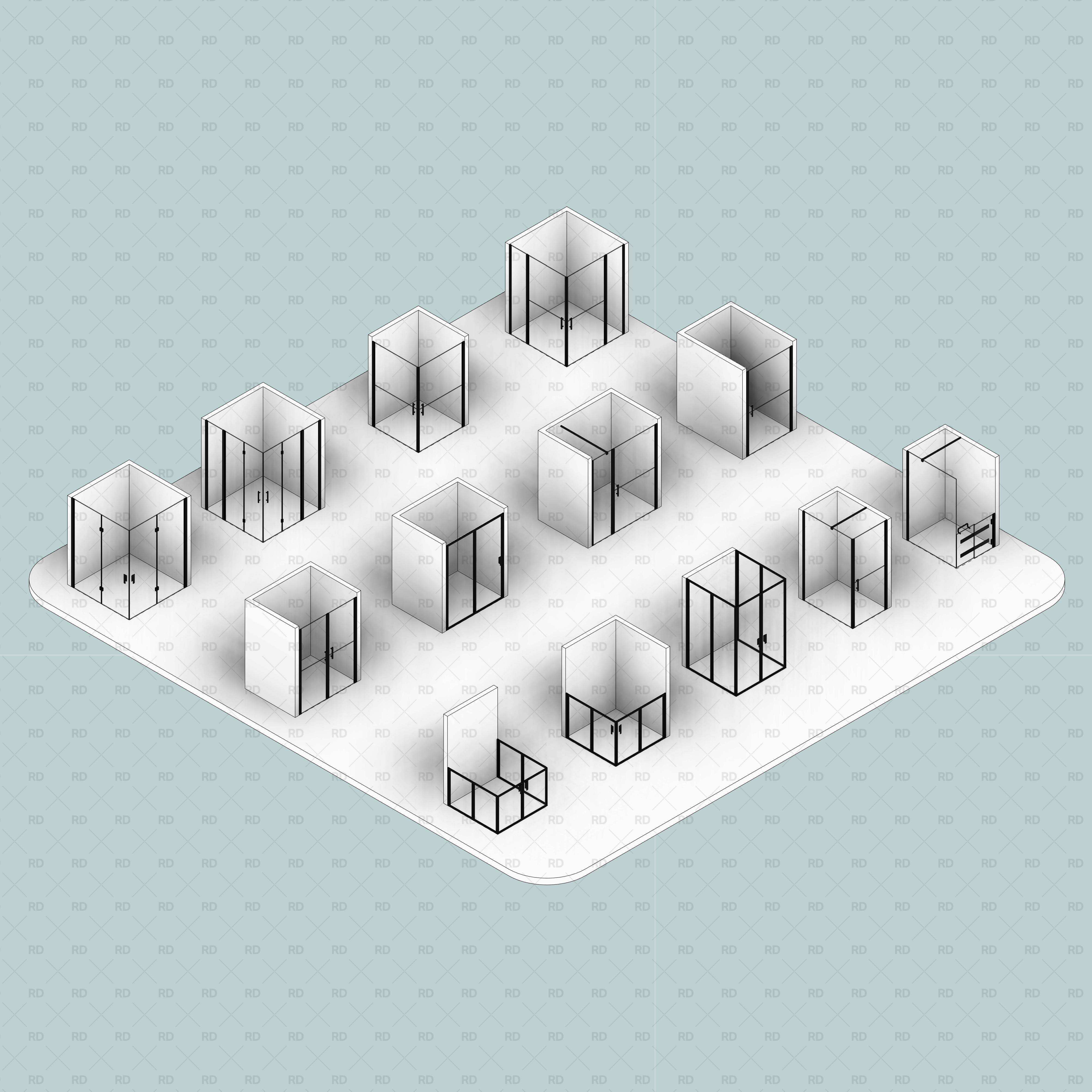 Revit Accessible Shower Enclosure Doors