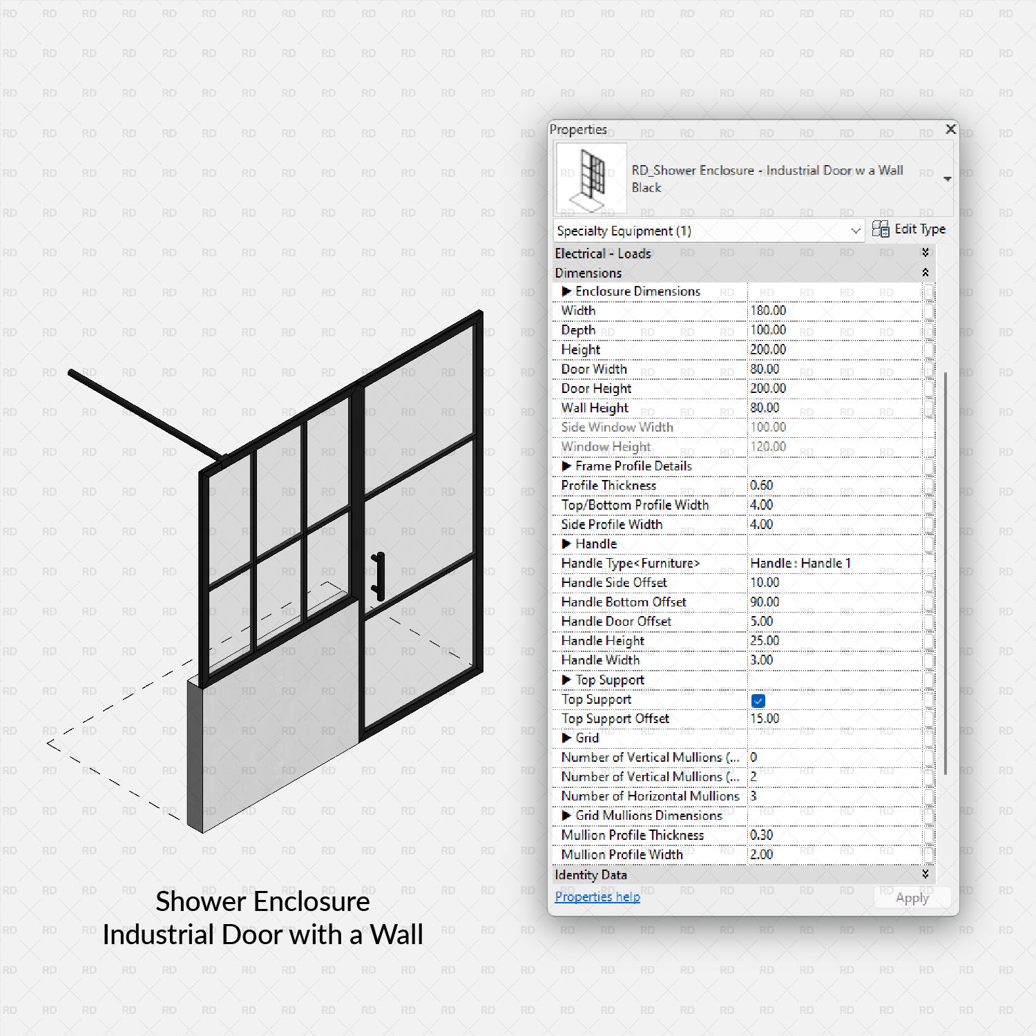 revit industrial door family