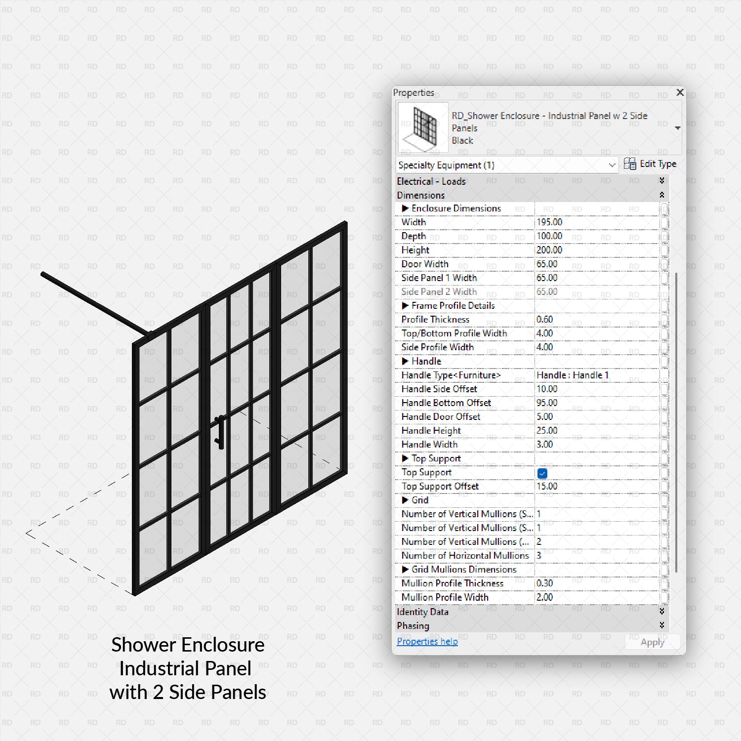 revit industrial 2 side panels