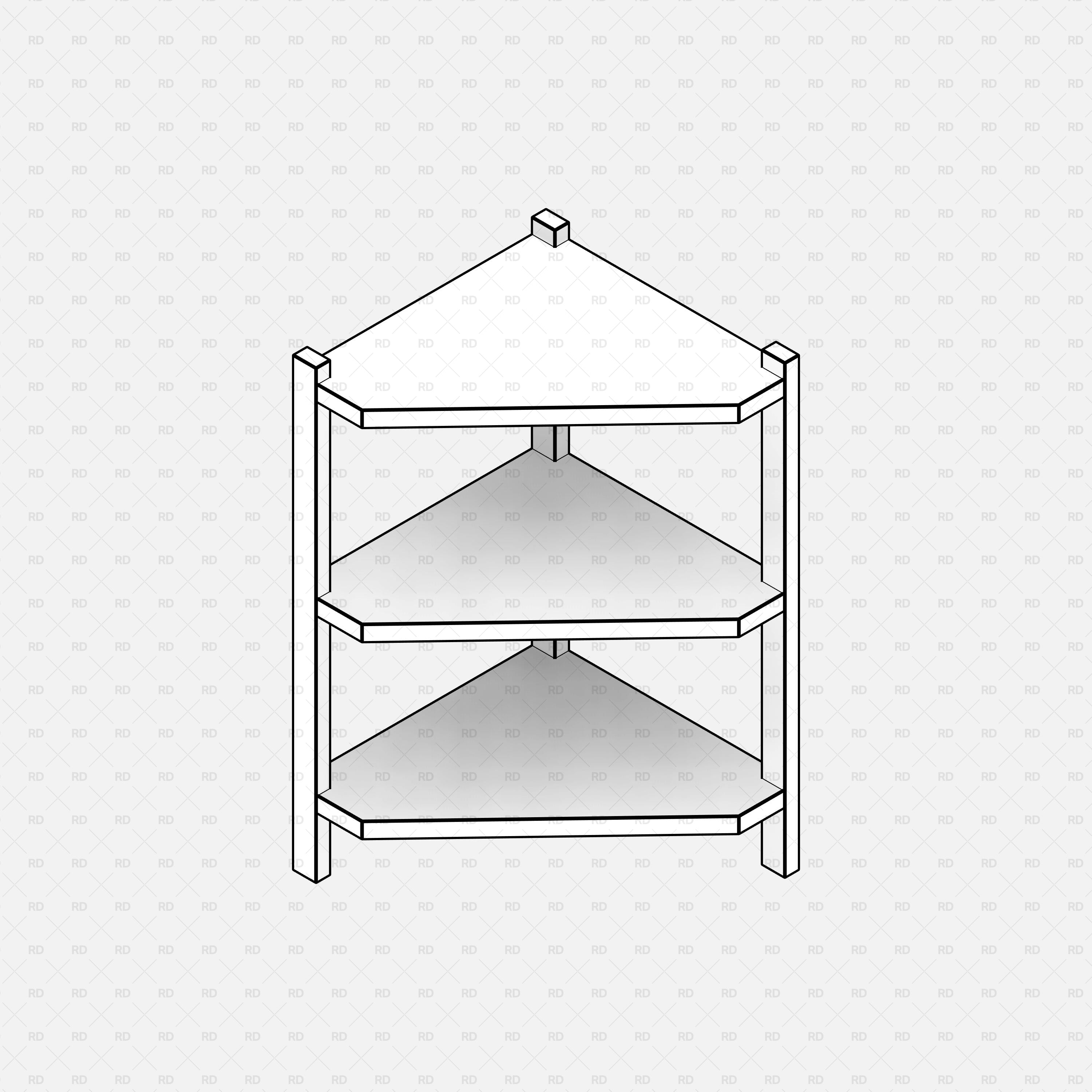 revit free corner shelf