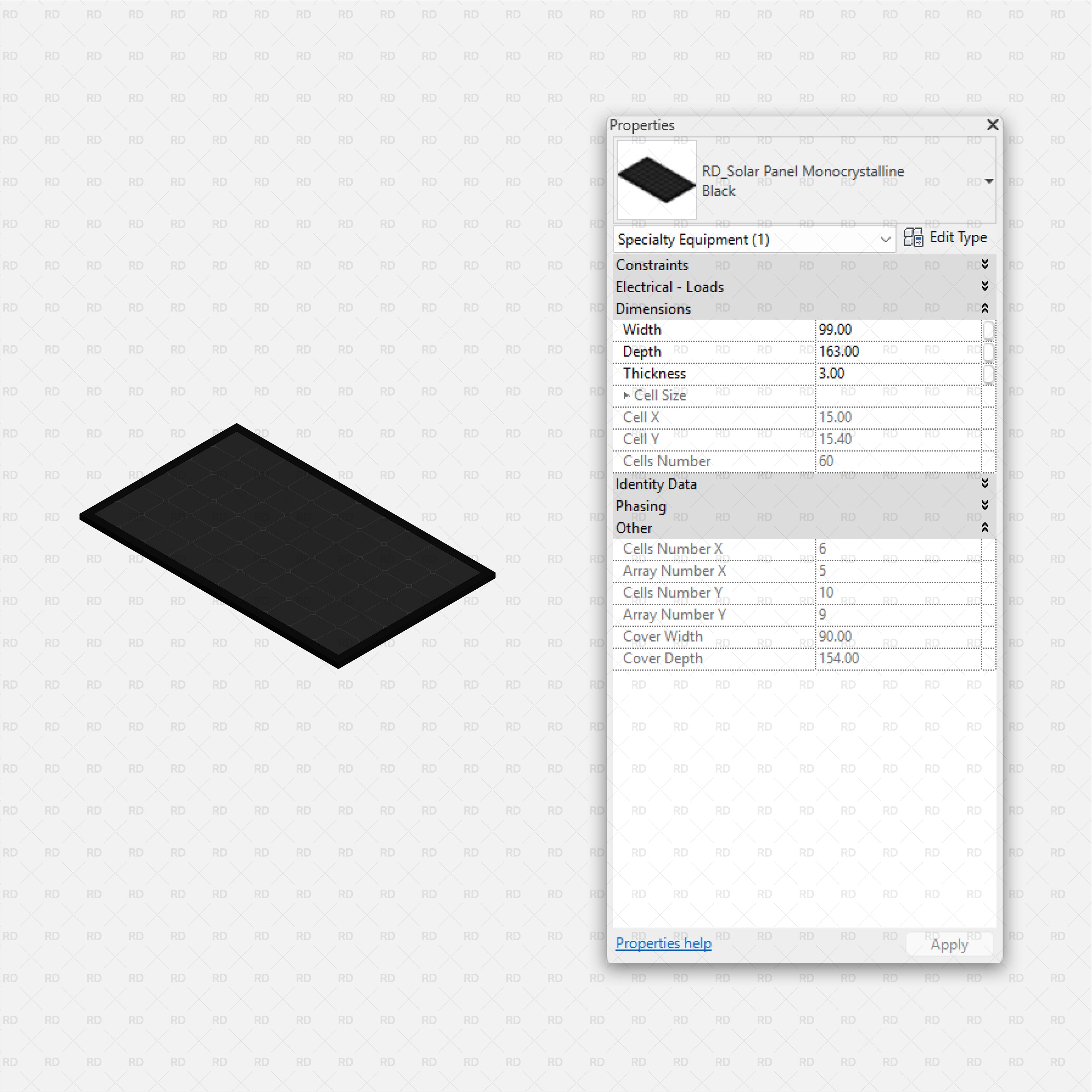 download revit solar panel family monocrystalline