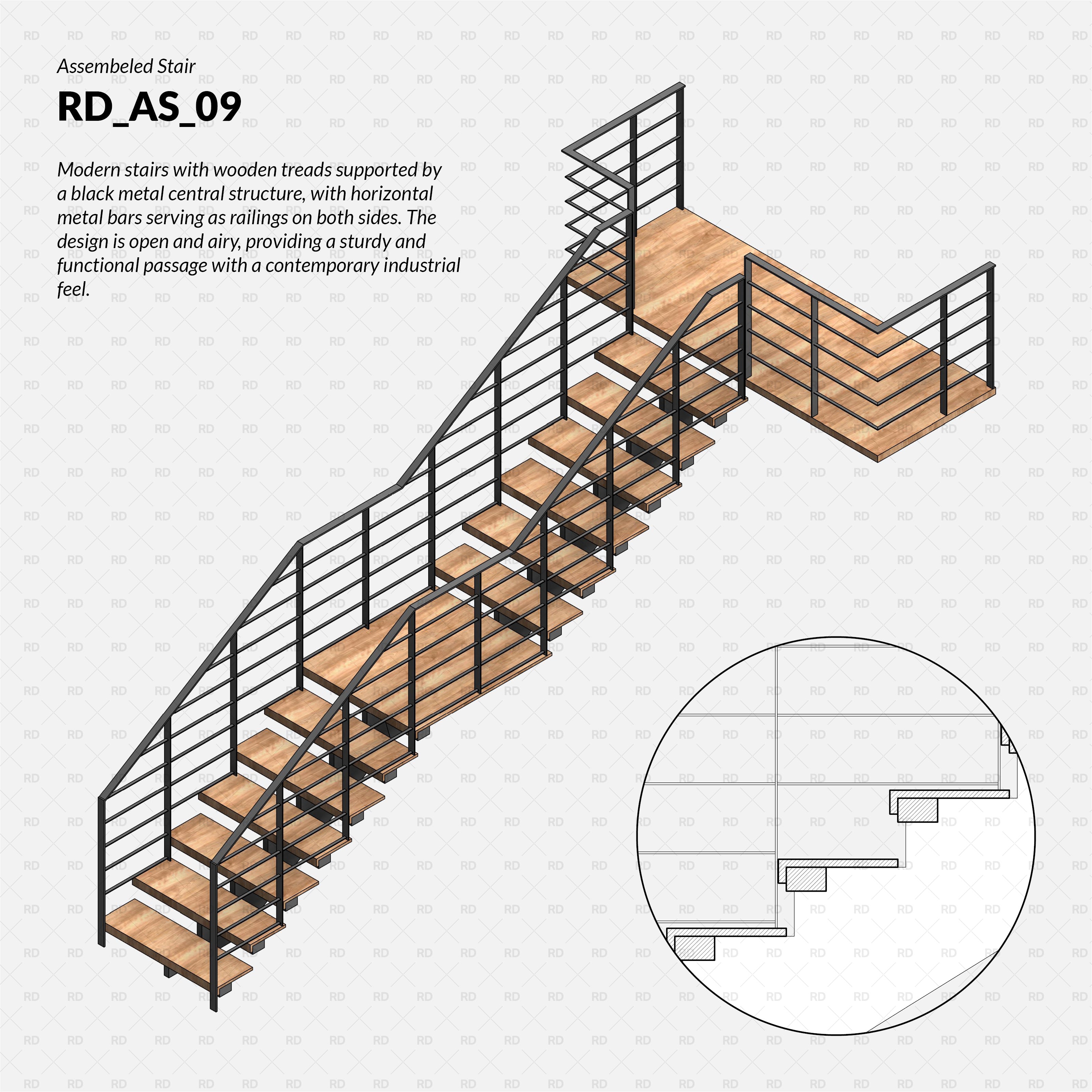 revit stair middle stringer