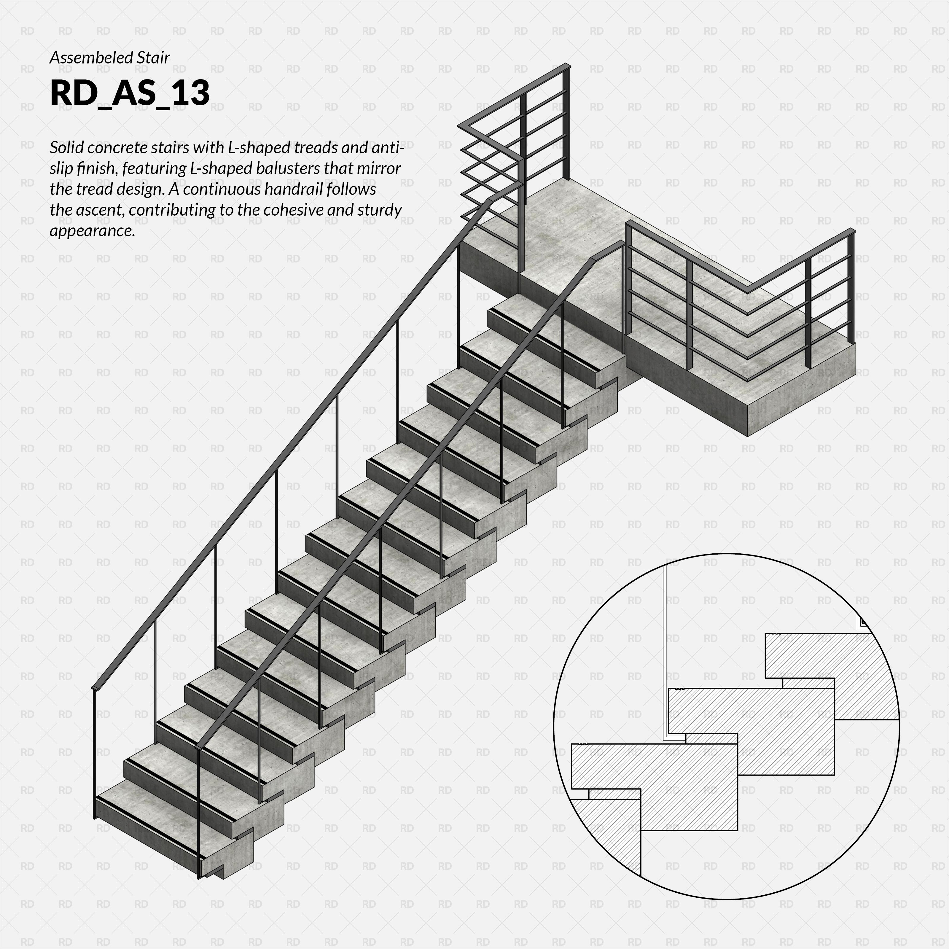 revit concrete stairs