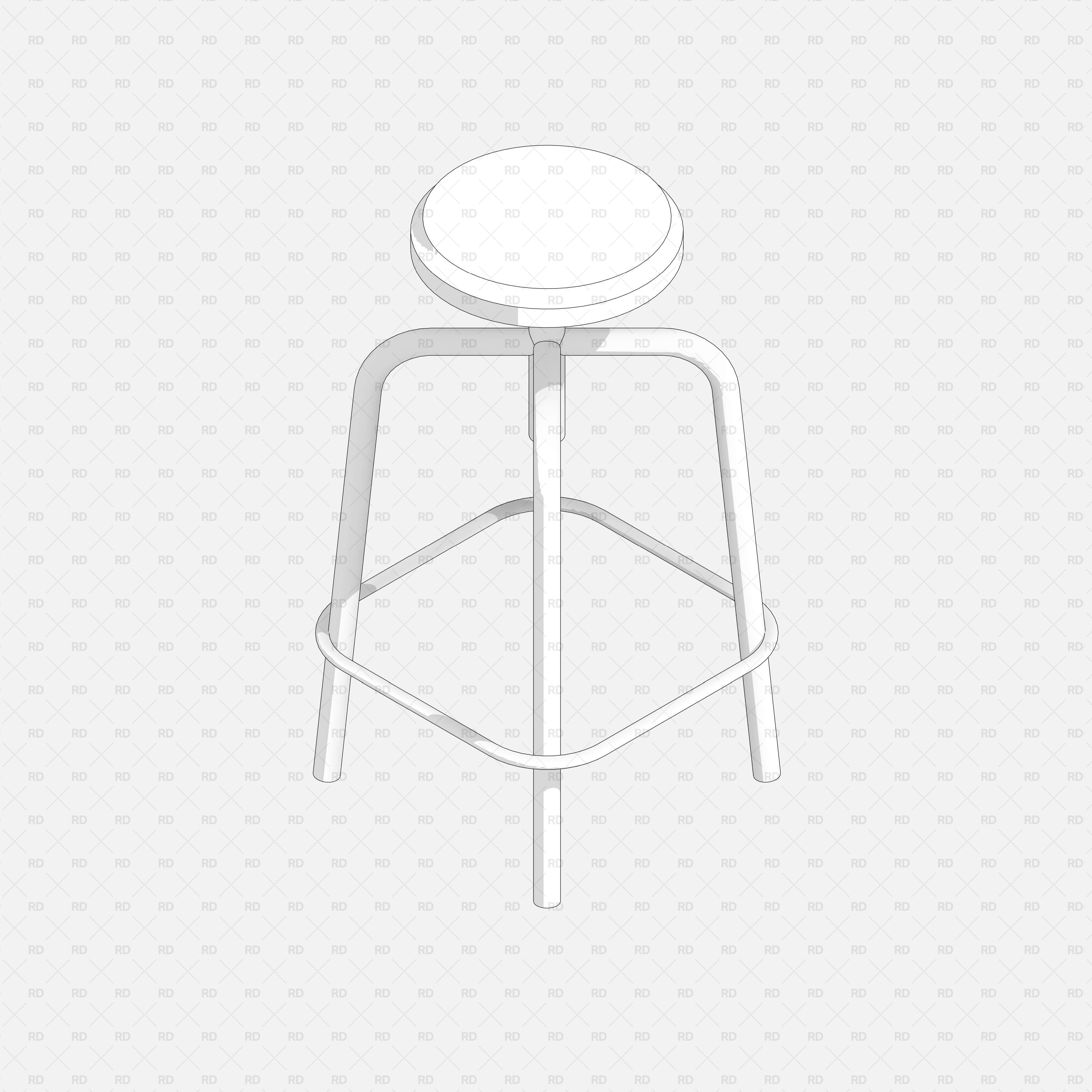 download high quality revit family revit high stools