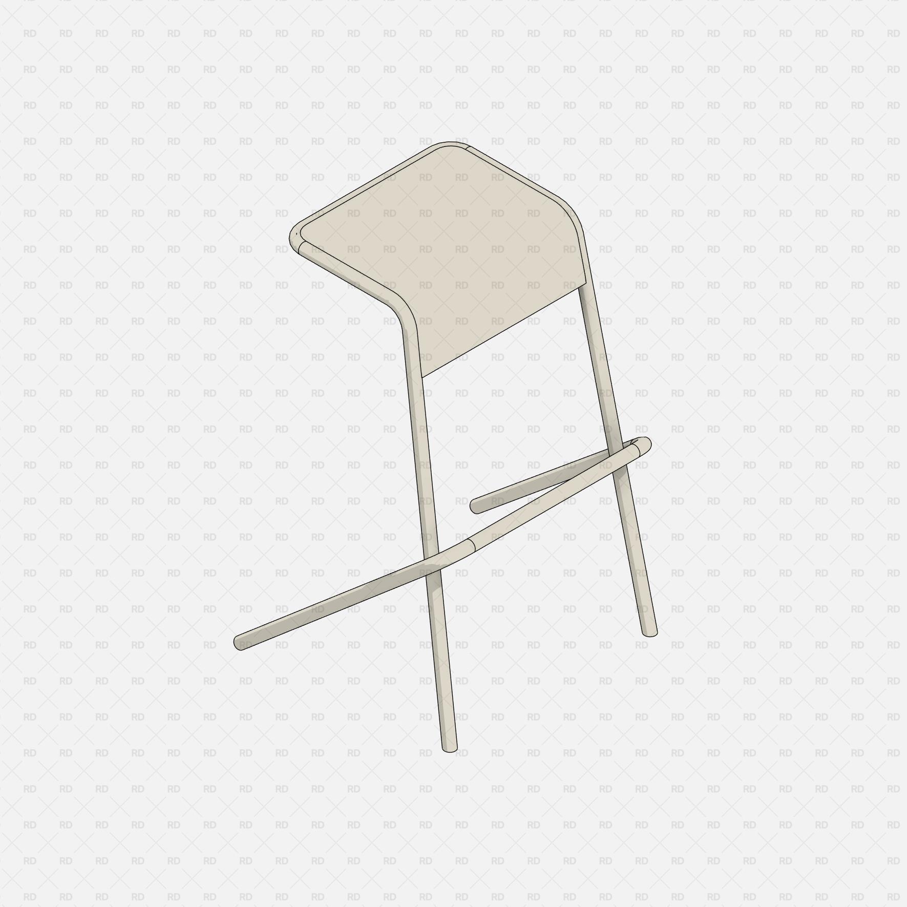 download high quality revit family high stool