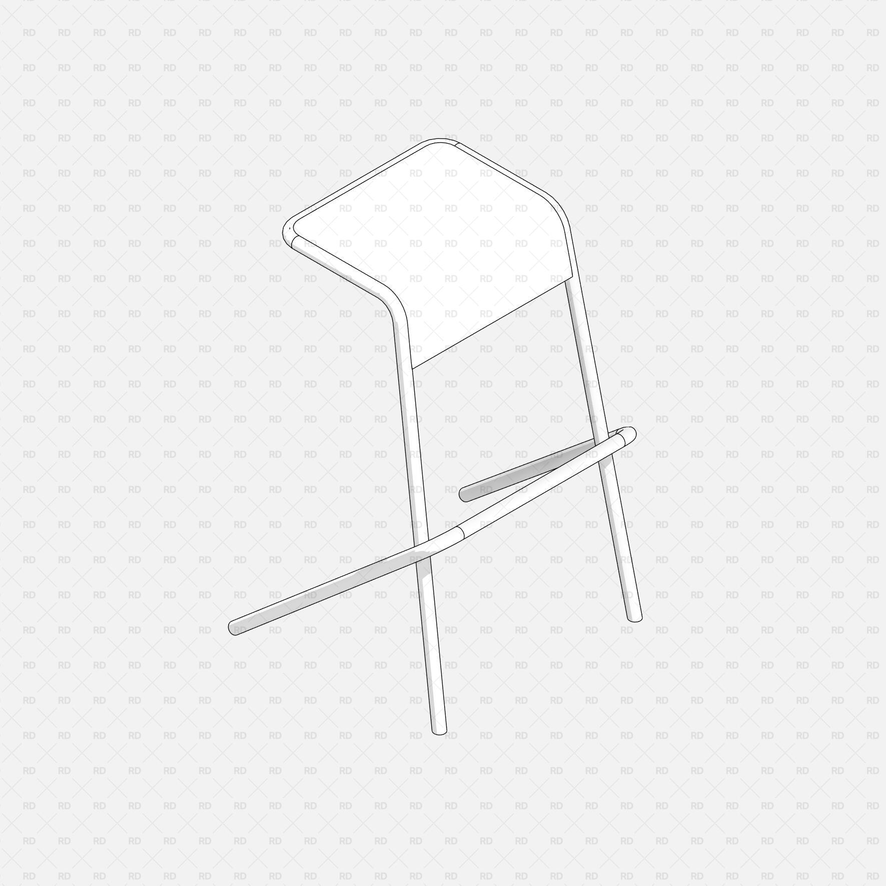 download high quality revit family high stool