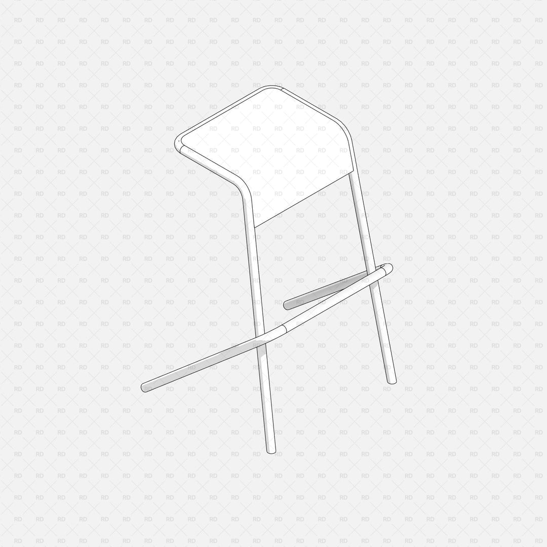 Download Free Revit High Stool Family - High Stool 02 | RD Studio