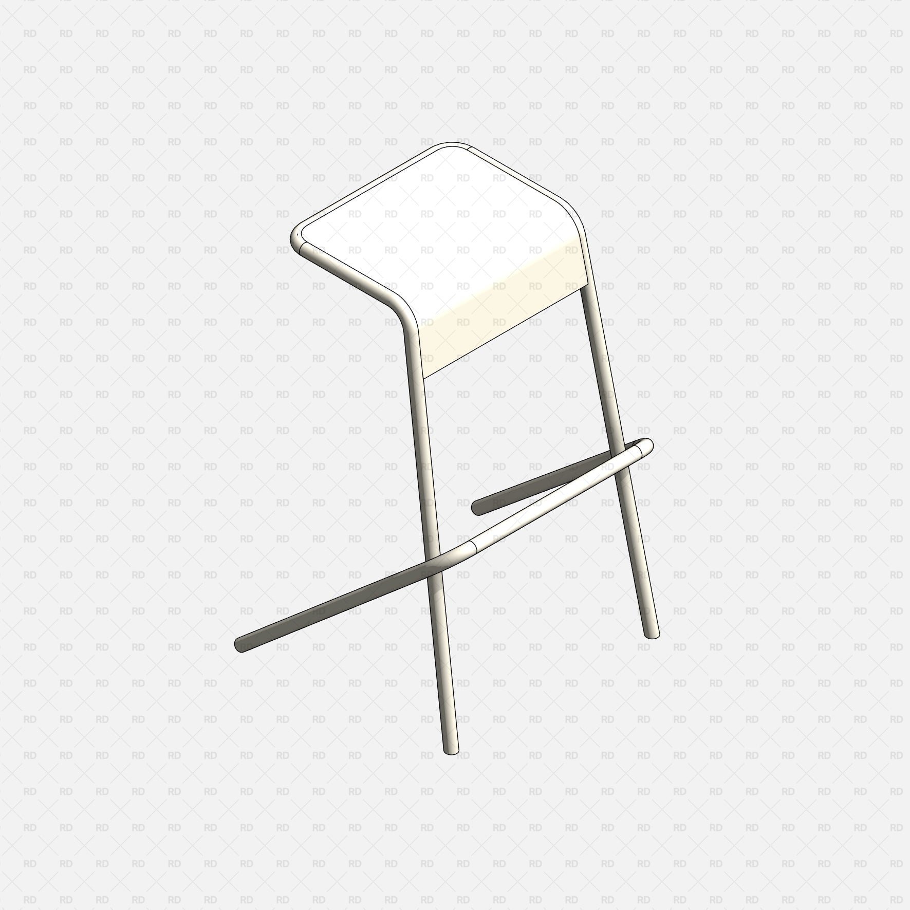 download high quality revit family high stool