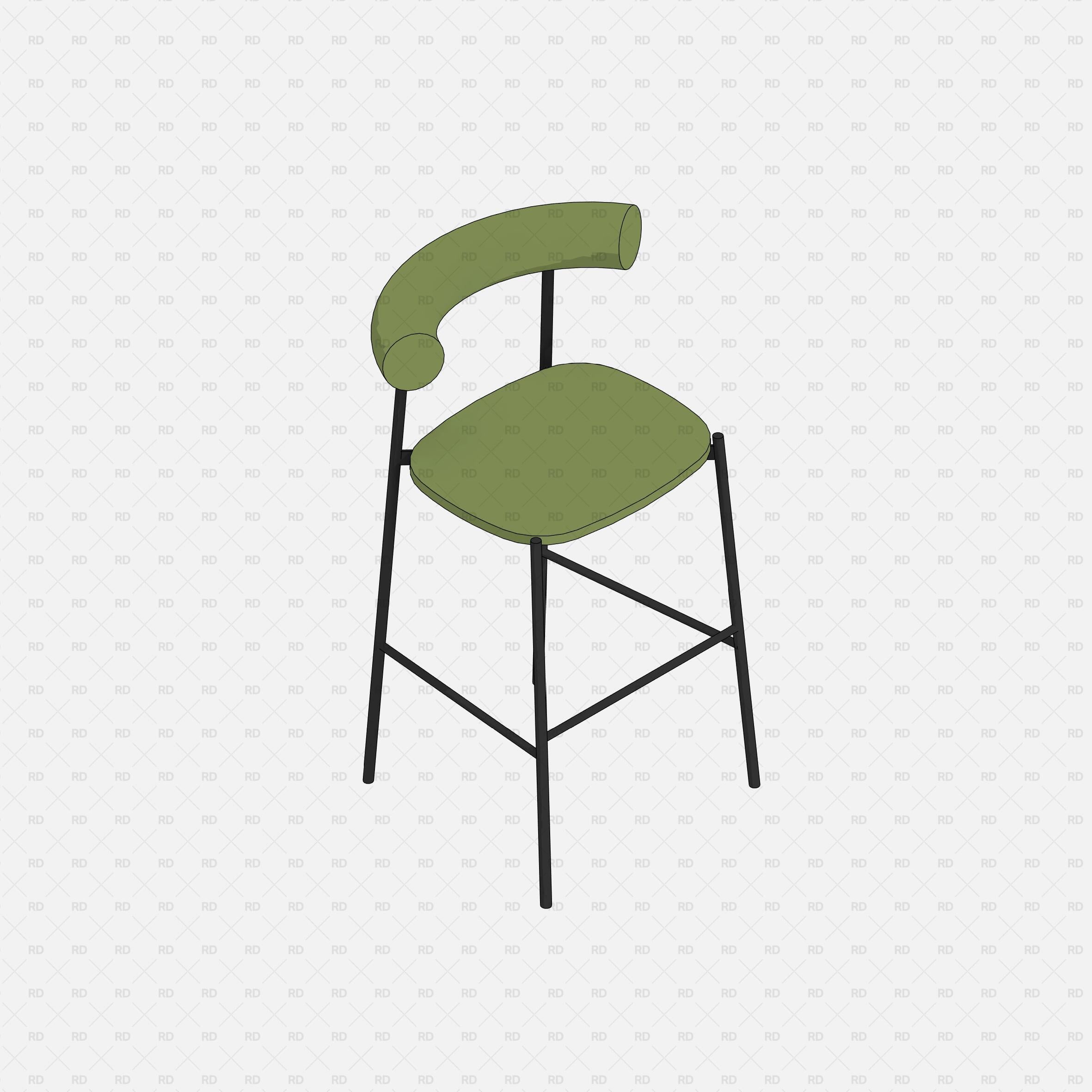 download high quality revit family high stools