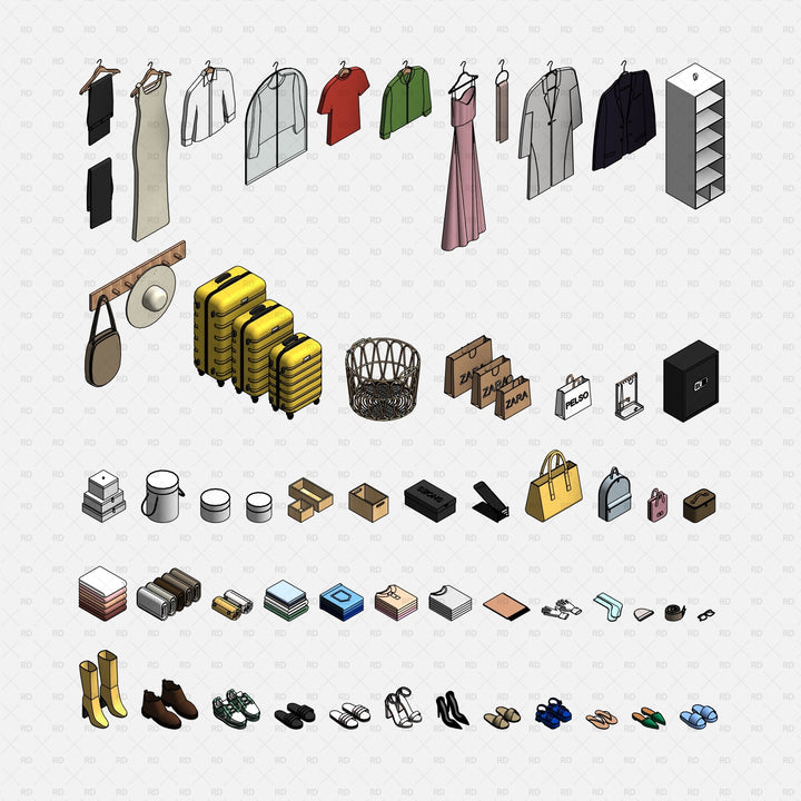 Decoration Rvt Block Wall Art & Decor – Revit Families | RD Studio