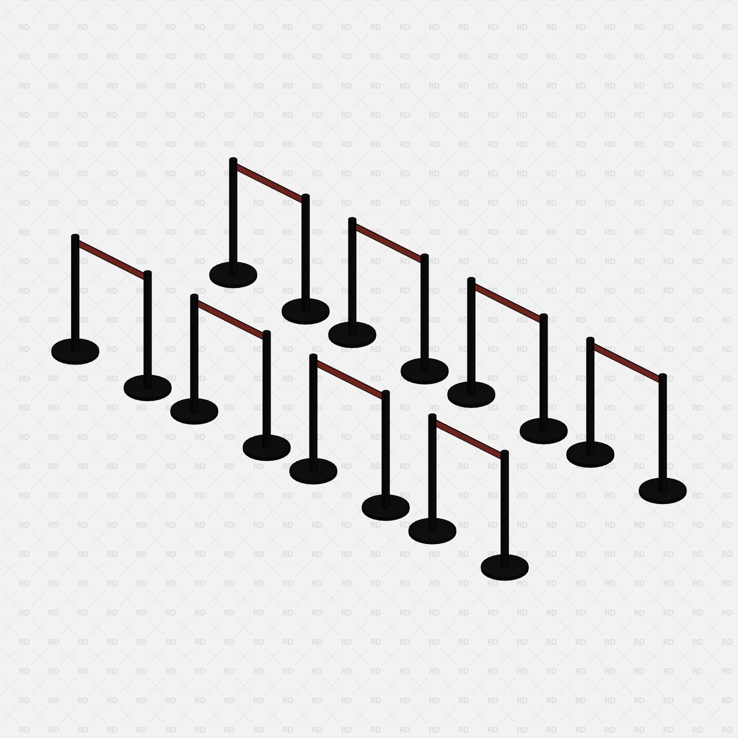 download revit amusement park queue line stand family 