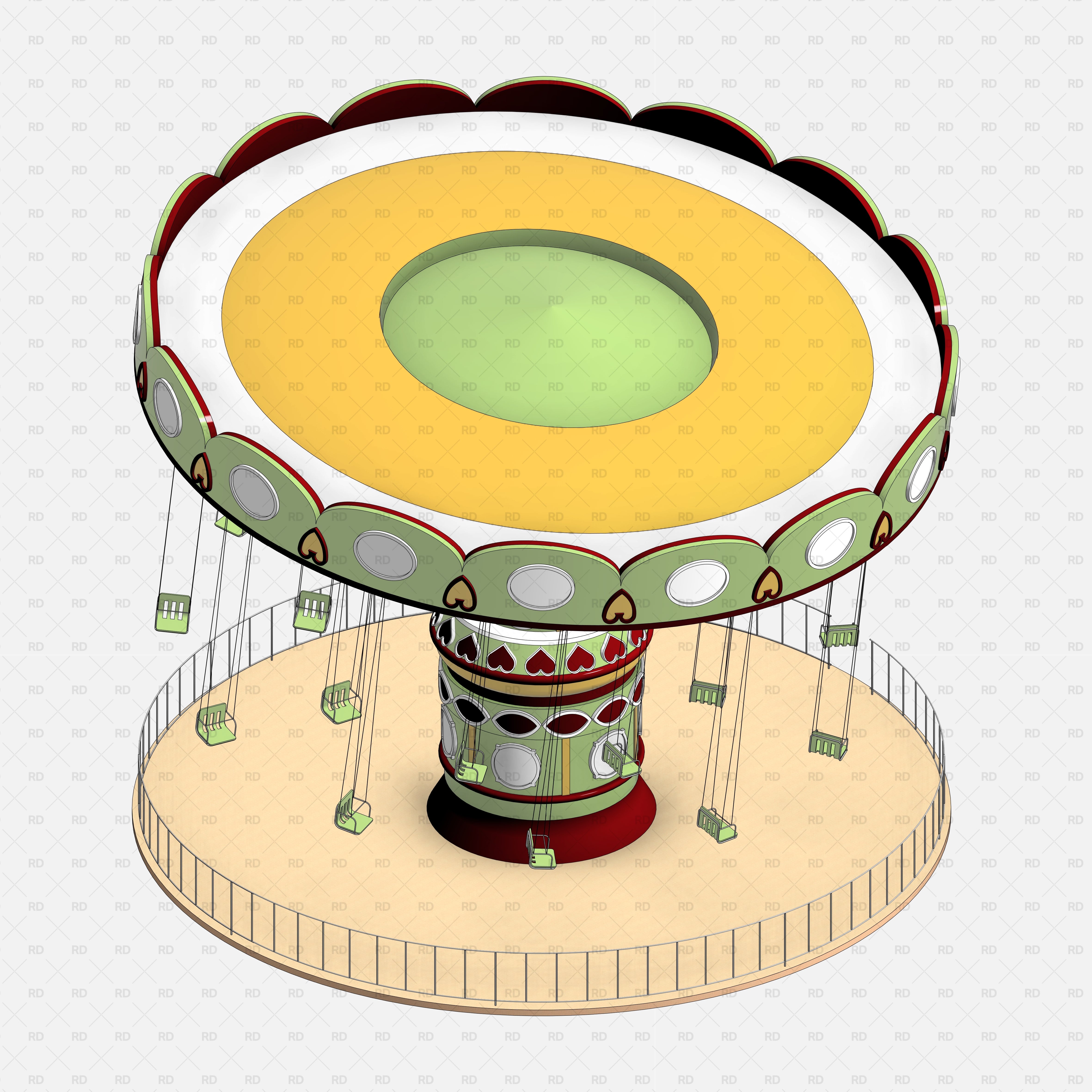 download revit amusement park swing carnival